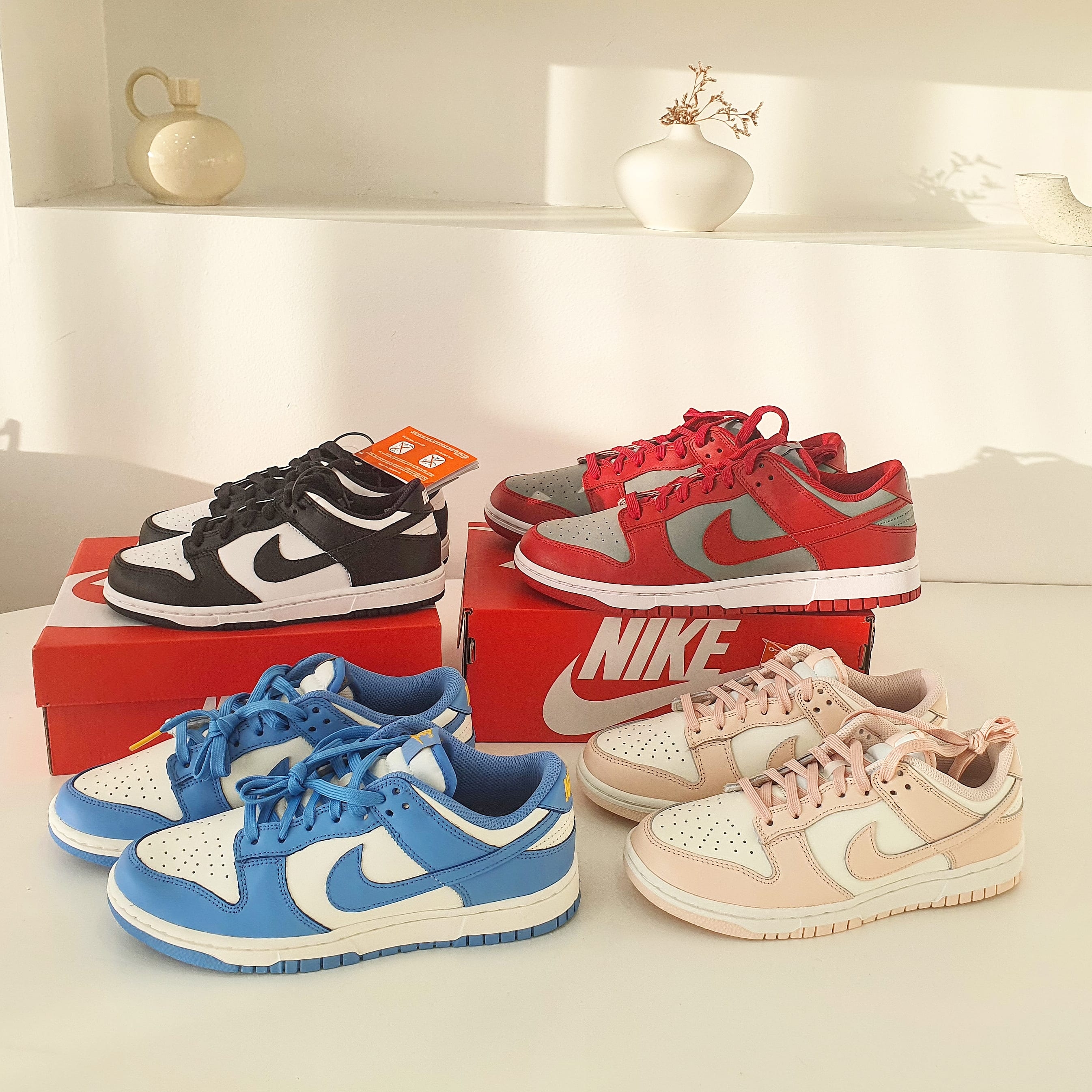 (W) Nike Dunk Low Orange Pearl, (W) Nike Dunk Low Coast 착용 스타일