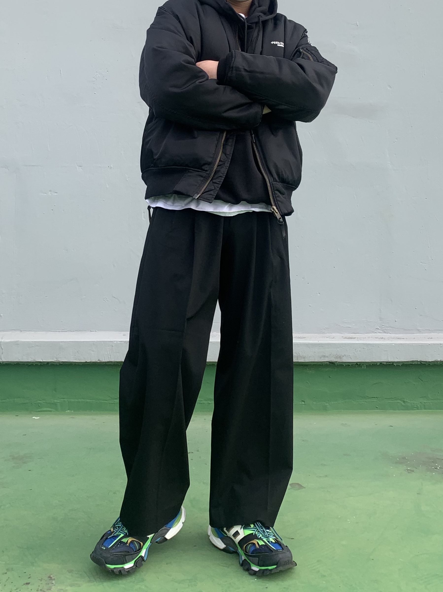 Balenciaga Track Sneakers Green White Blue 2019 착용 스타일