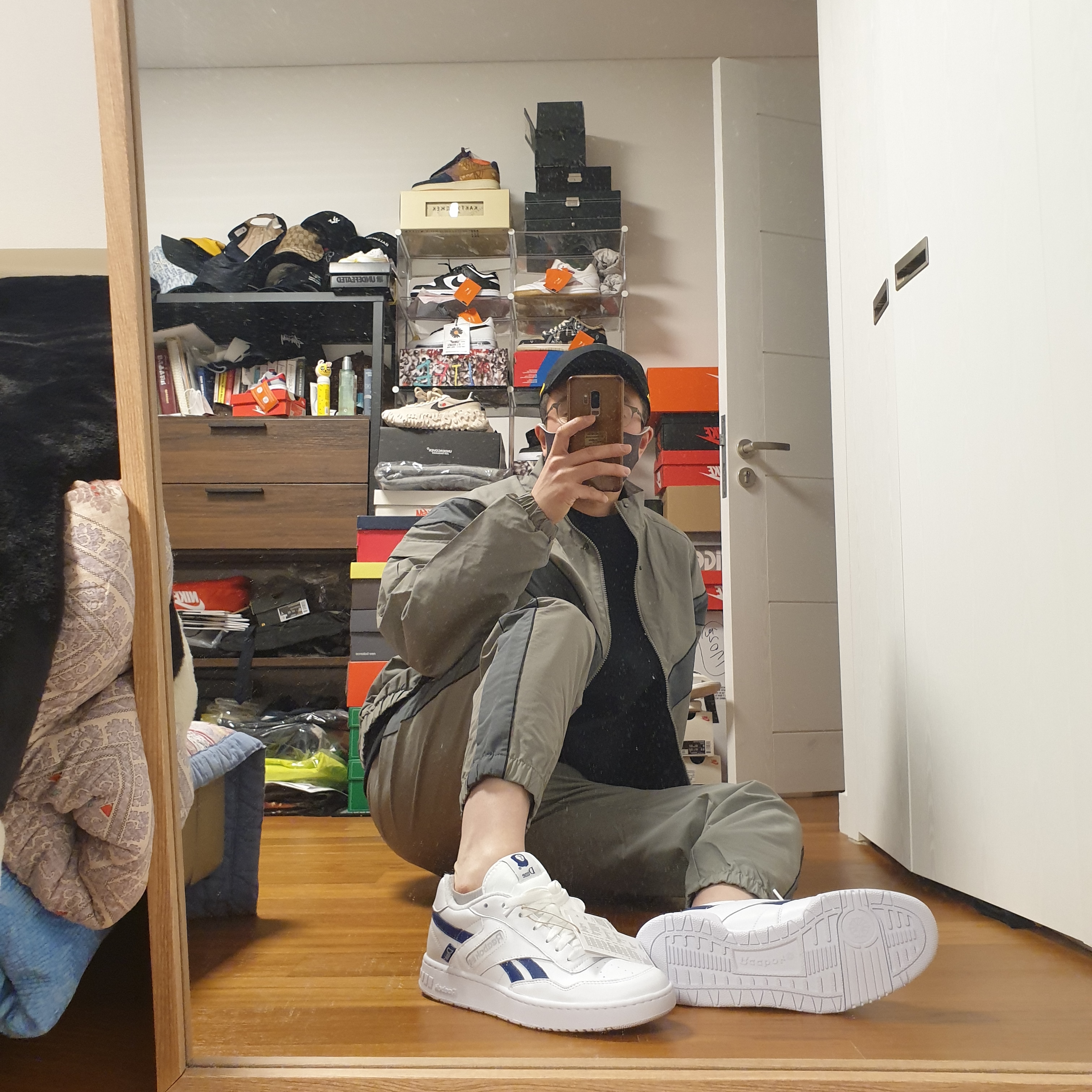 Nike x Drake Nocta Essential Cap Black, Nike x Stussy NRG ZR Fleece Crewneck Black - US/EU 착용 스타일 - 3