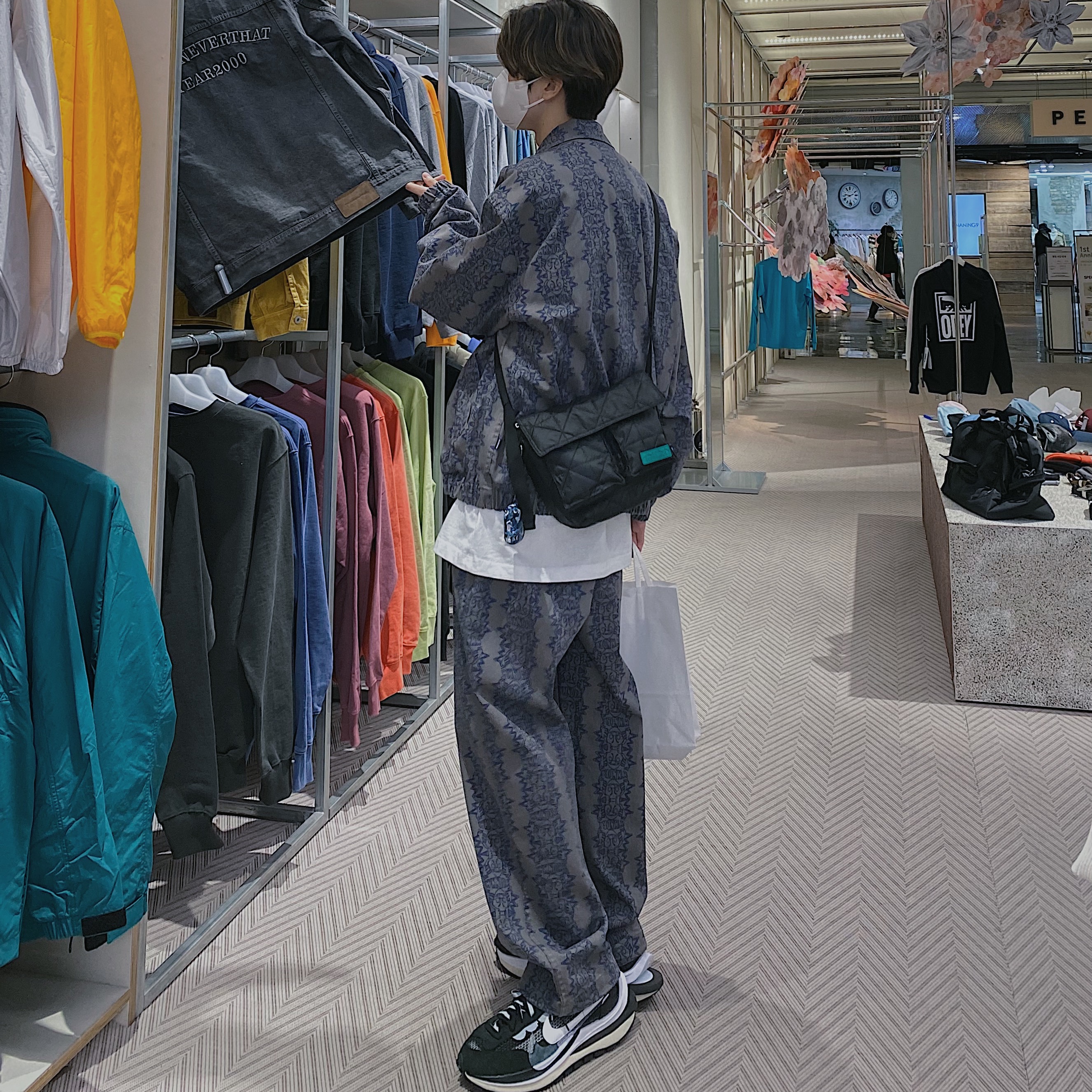 Nike x Sacai VaporWaffle Black White 착용 스타일