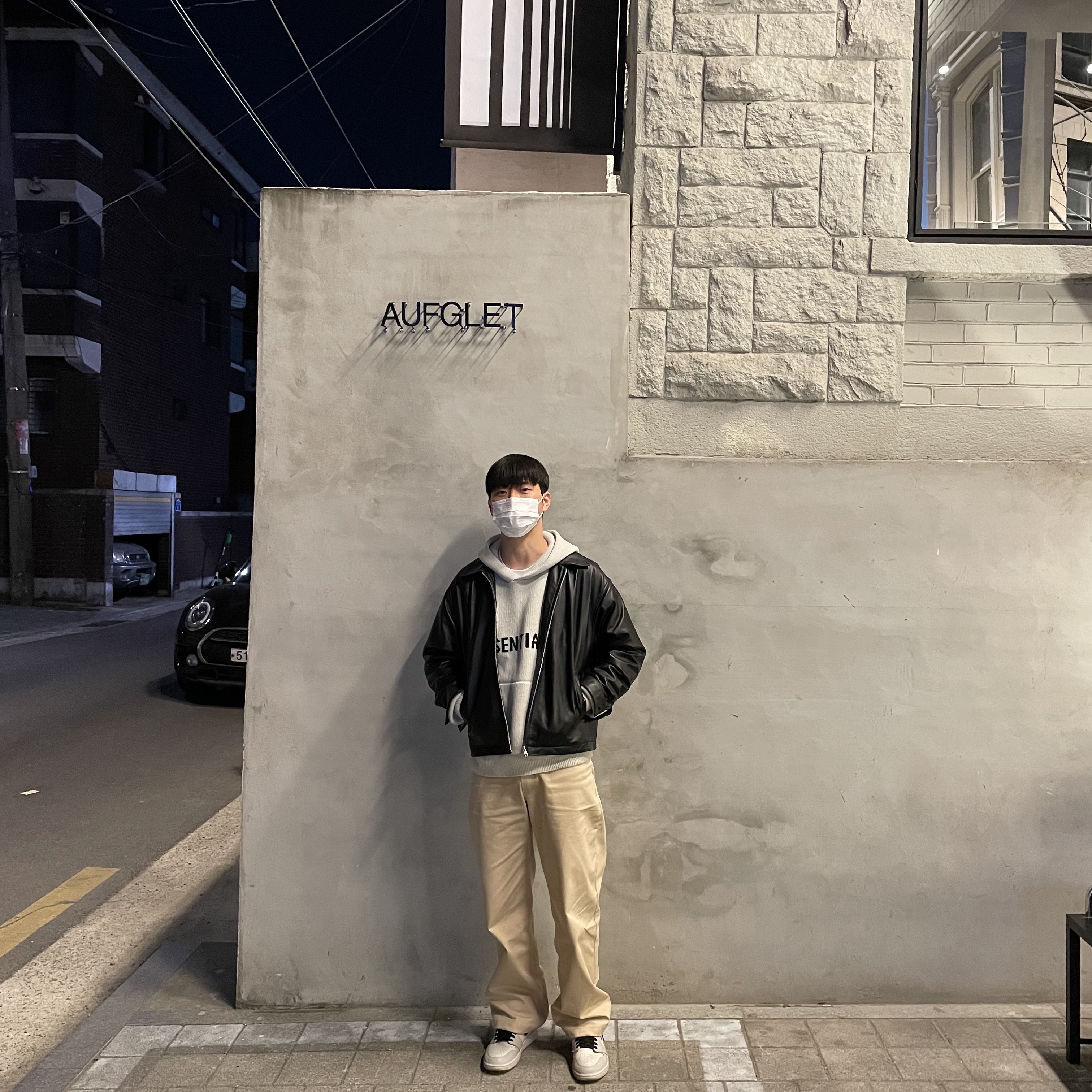 Nike x Peaceminusone Air Force 1 Low Para-Noise 2.0, Essentials Knit Hoodie Oatmeal - 20FW 착용 스타일
