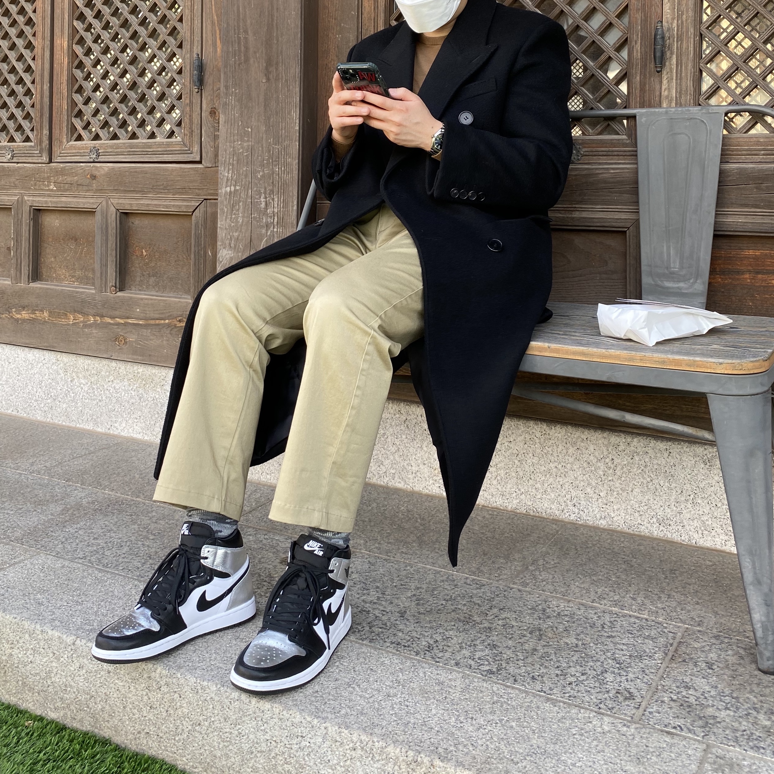 (W) Jordan 1 Retro High OG Silver Toe 착용 스타일