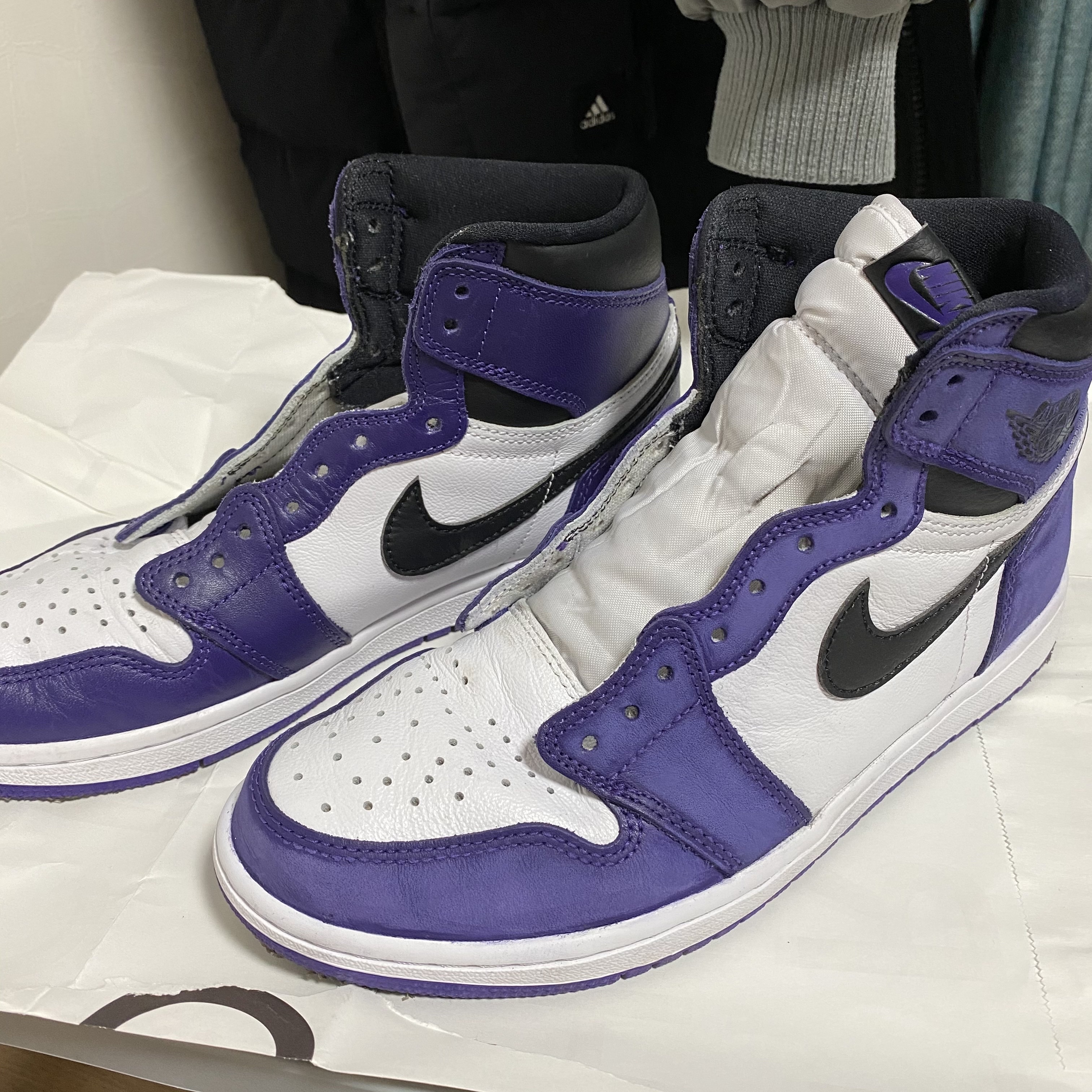 Jordan 1 Retro High OG Court Purple 2020 착용 스타일 - 3