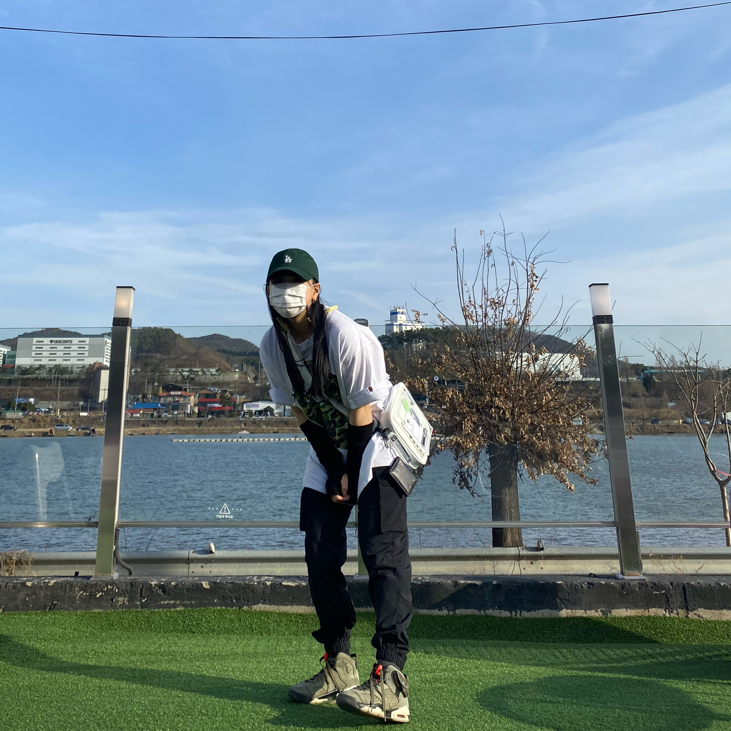 (GS) Jordan 6 x Travis Scott Retro Olive 착용 스타일
