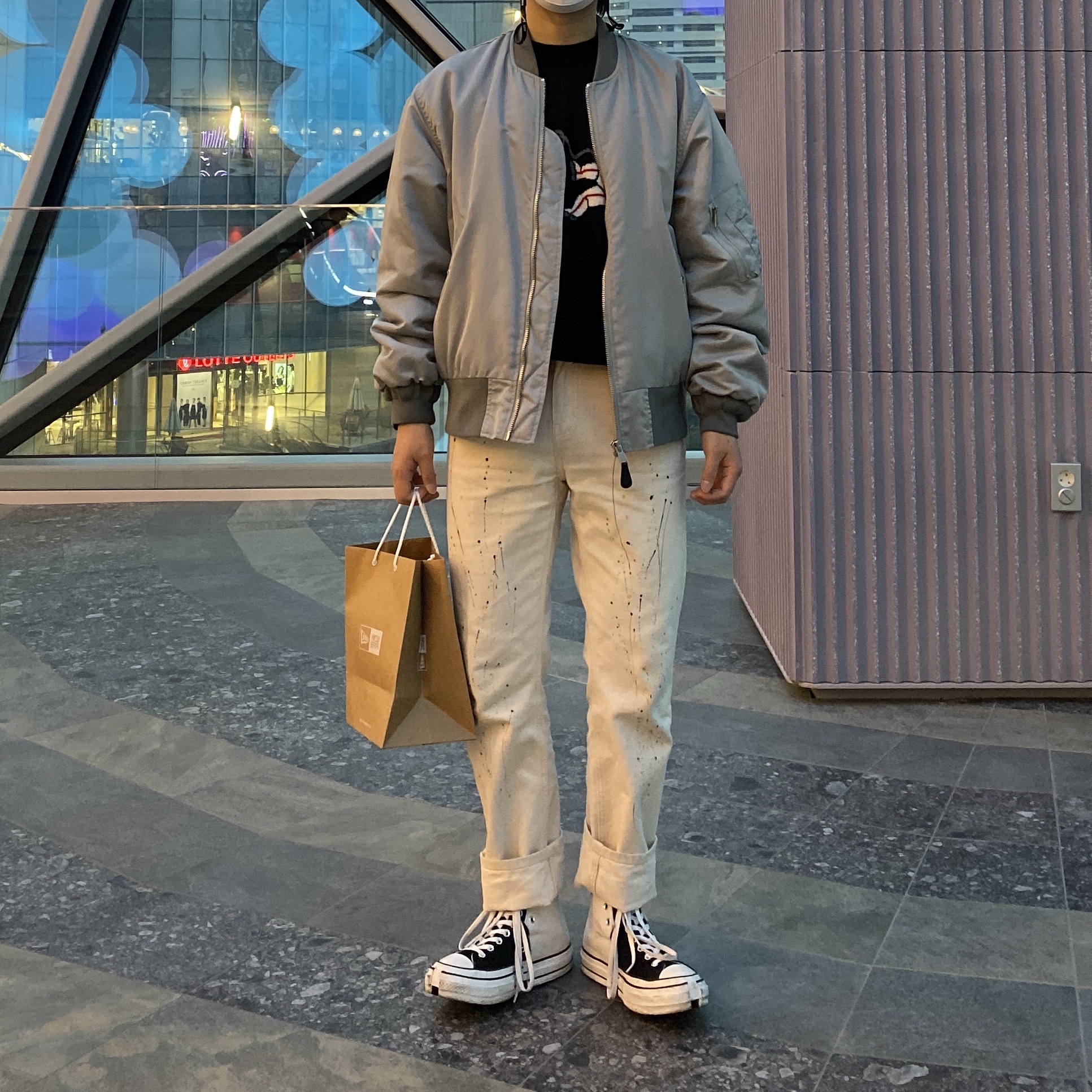 Converse x Feng Chen Wang Chuck 70 2-in-1 Natural Ivory Black 착용 스타일