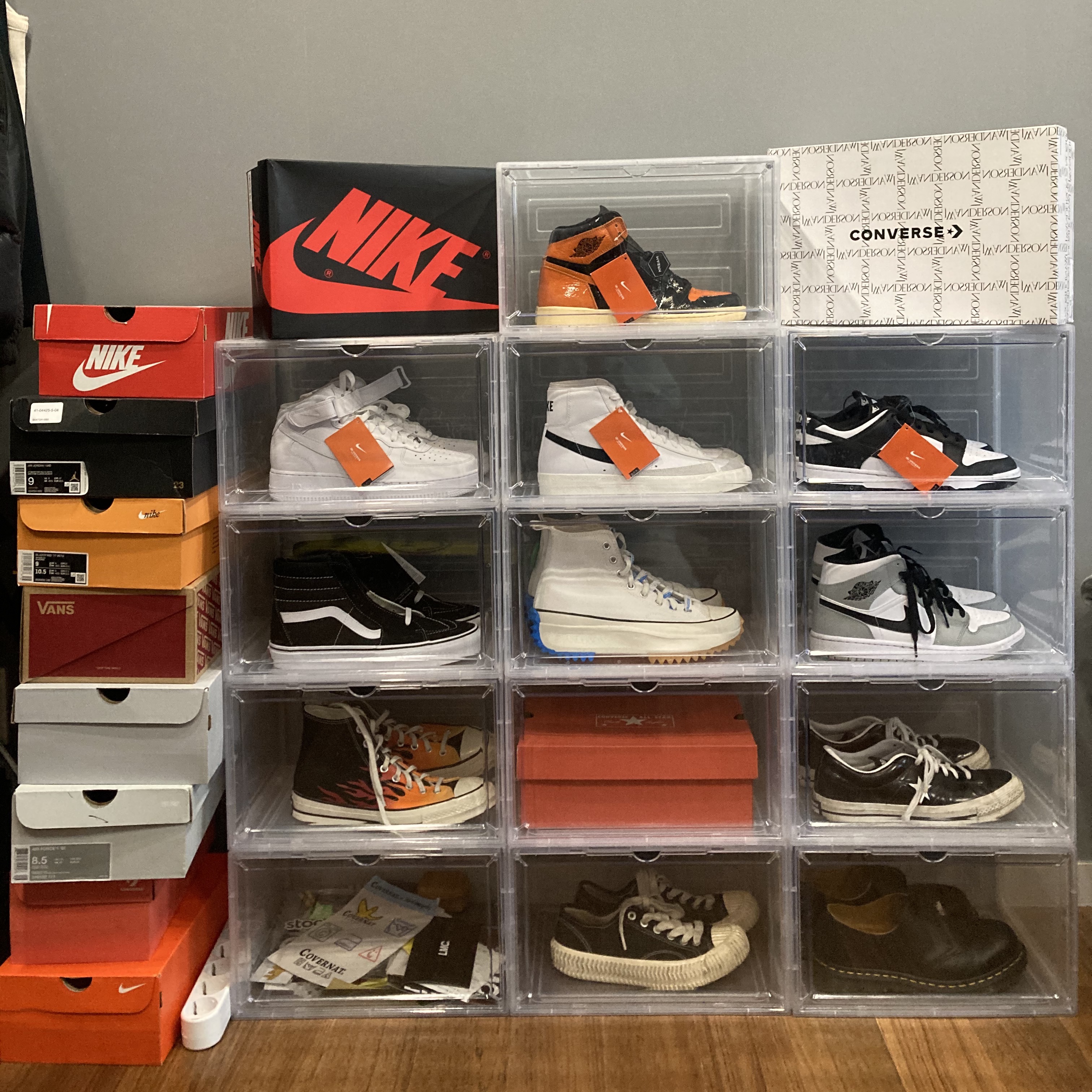Jordan 1 Retro High Shattered Backboard 3.0, Nike Dunk Low Retro Black 착용 스타일 - 4