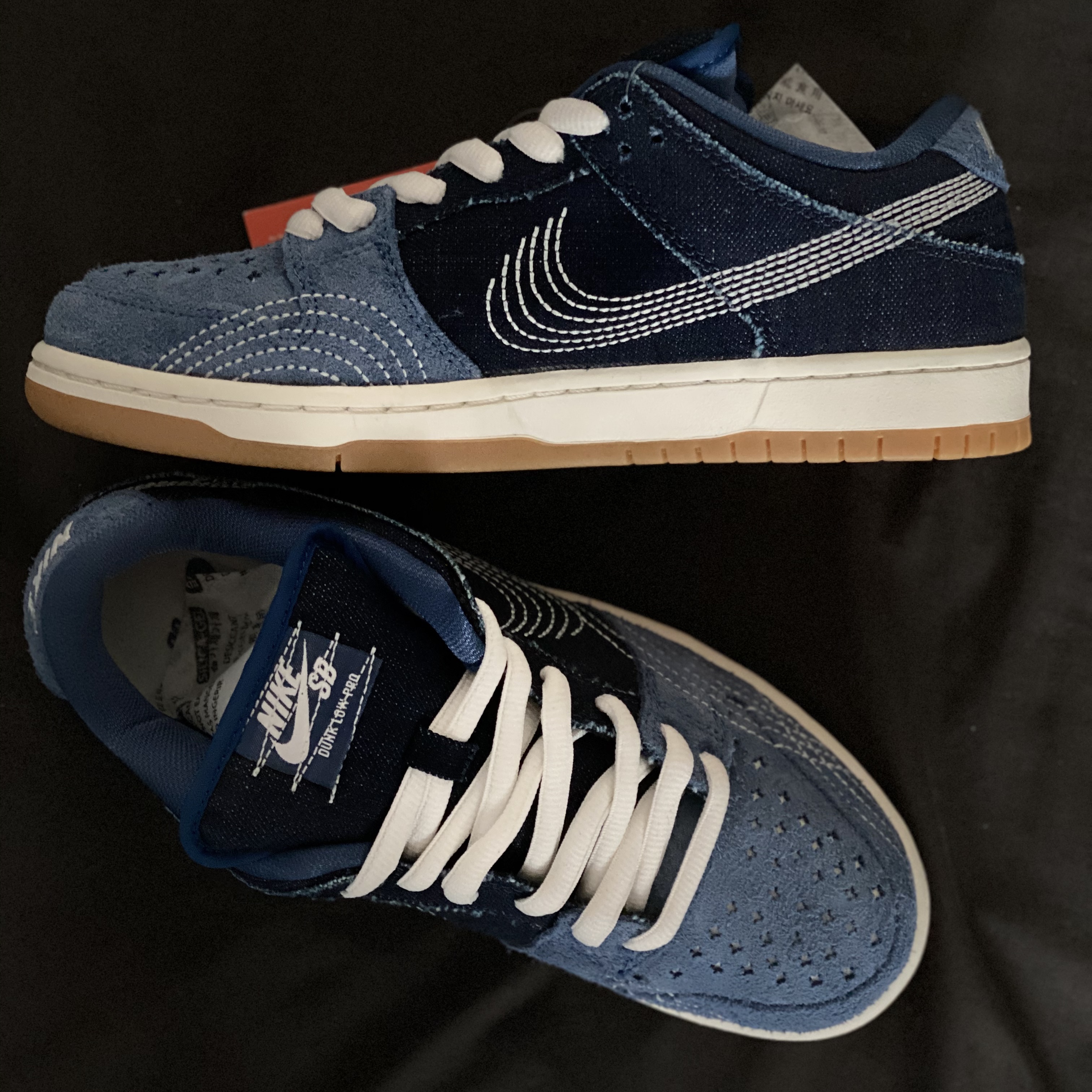 Nike SB Dunk Low Pro Mystic Navy 착용 스타일 - 2