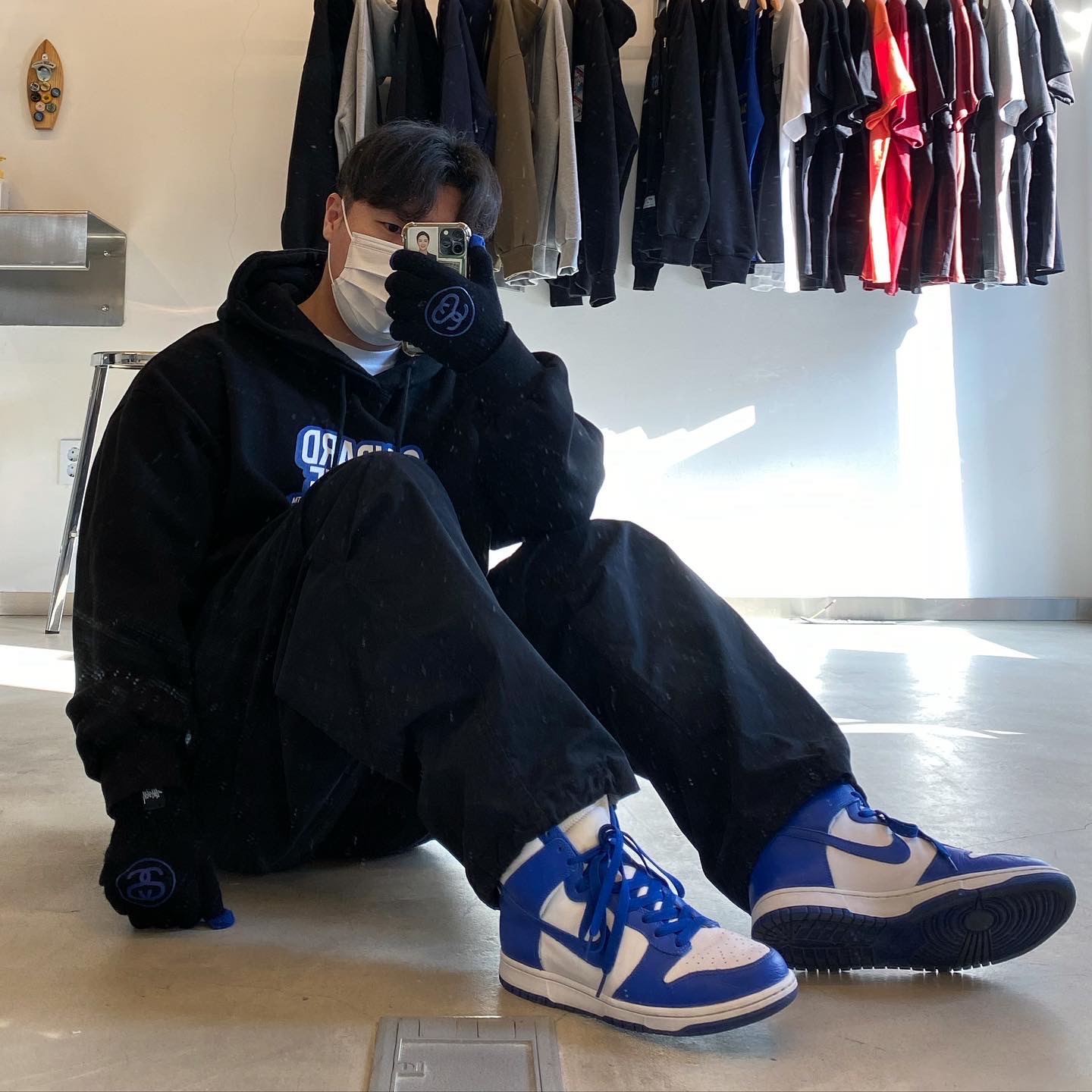 Nike Dunk High Kentucky, Jordan 1 Retro High Shattered Backboard 3.0 착용 스타일 - 2