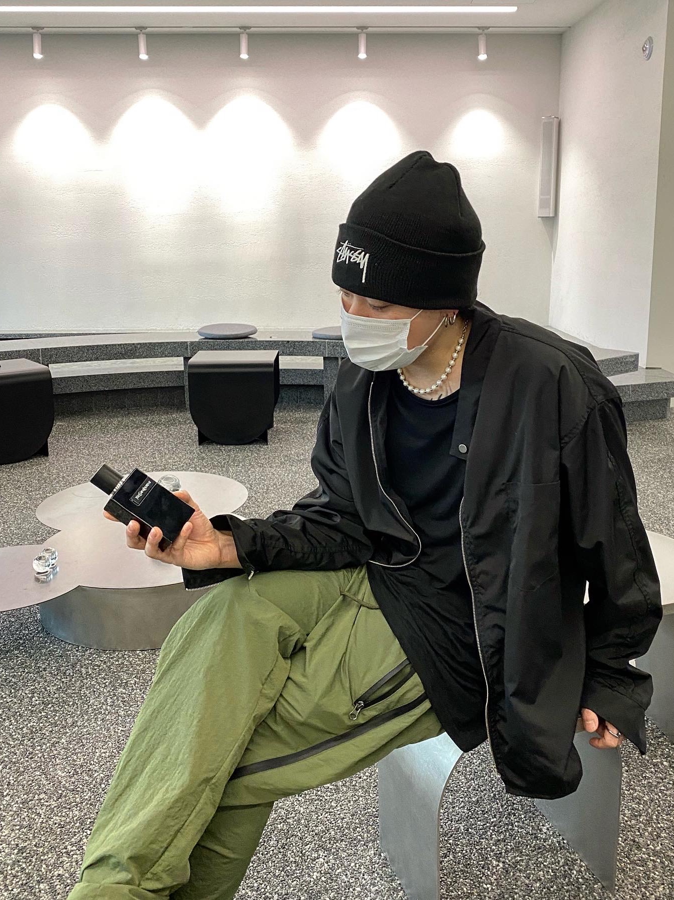 Nike x Stussy Cuff Beanie Black 착용 스타일