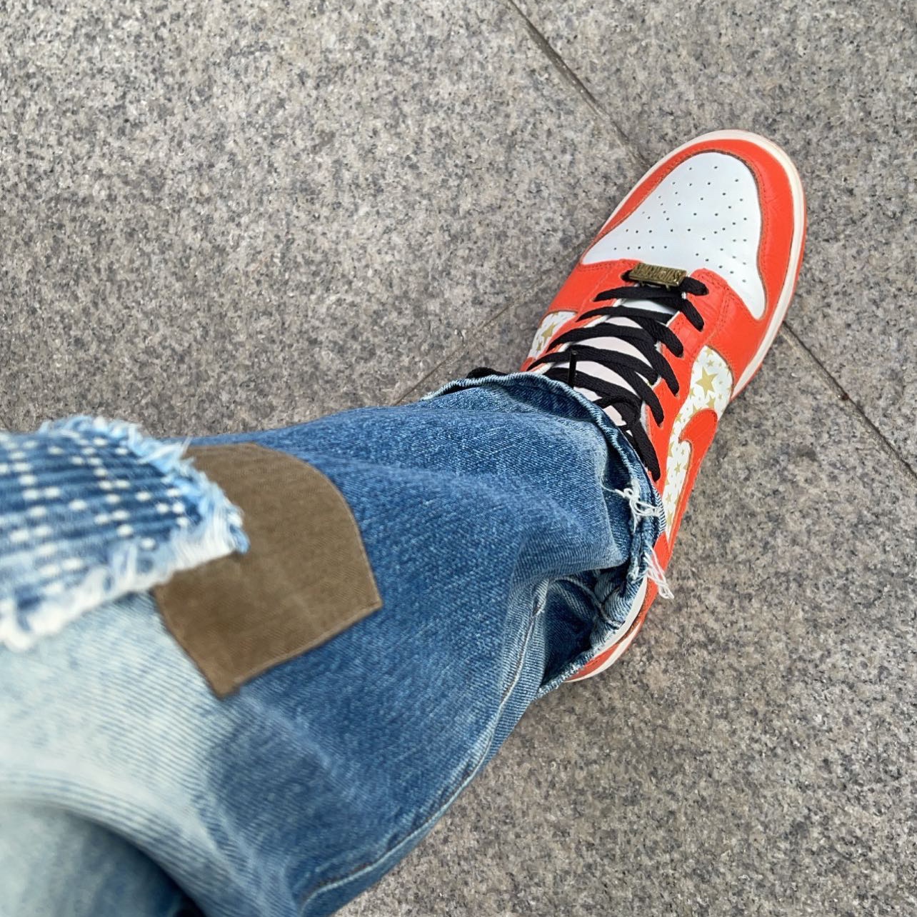 Nike x Supreme Dunk High Pro SB Orange Stars μ°©μ© μ€νμΌ
