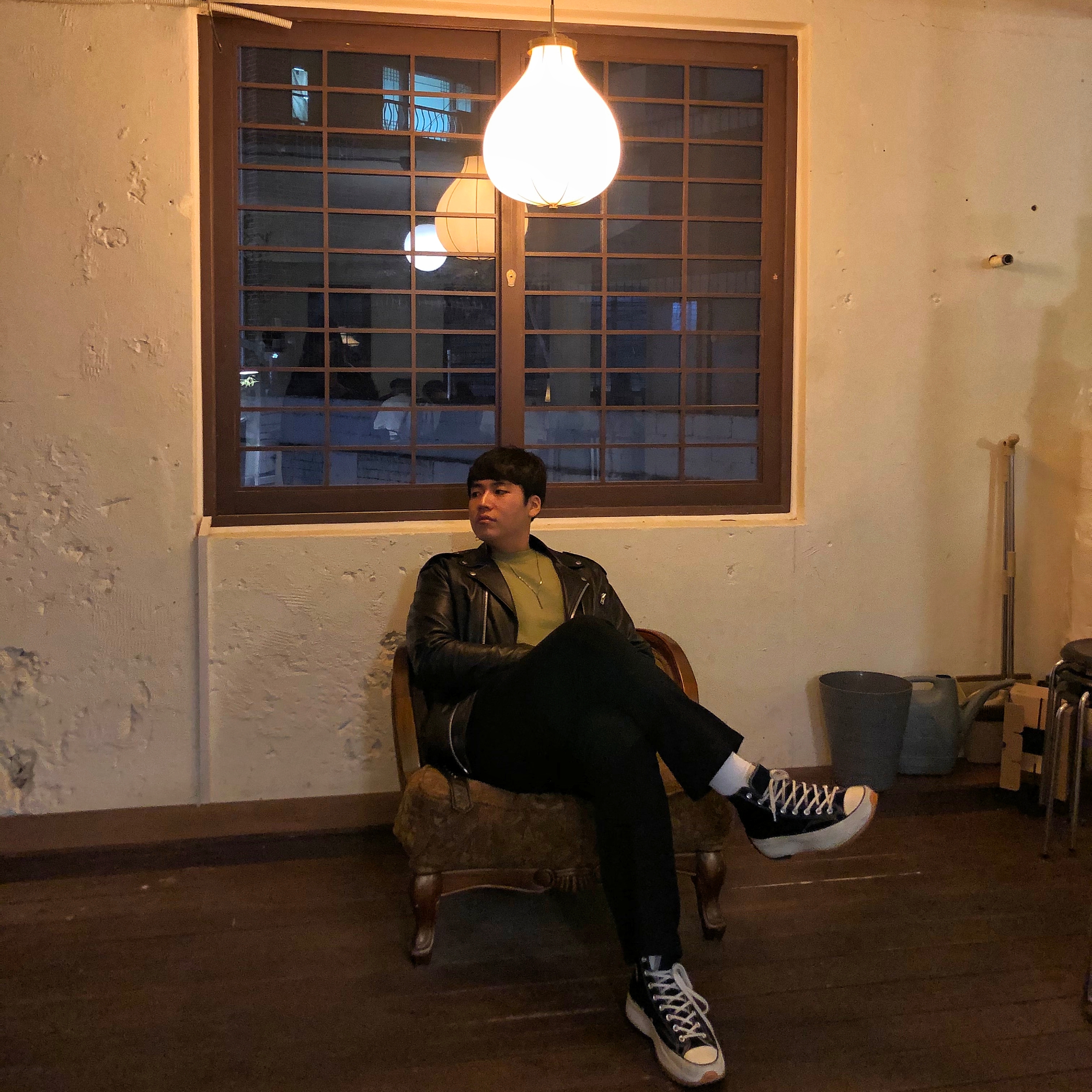 Converse x JW Anderson Run Star Hike Hi Black 착용 스타일
