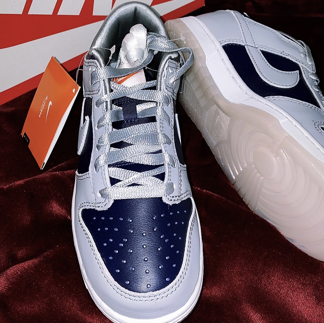 (W) Nike Dunk Low SP College Navy 착용 스타일 - 1