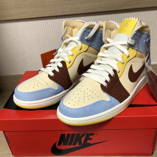 Jordan 1 x Maison Chateau Rouge Mid SE Fearless 착용 스타일