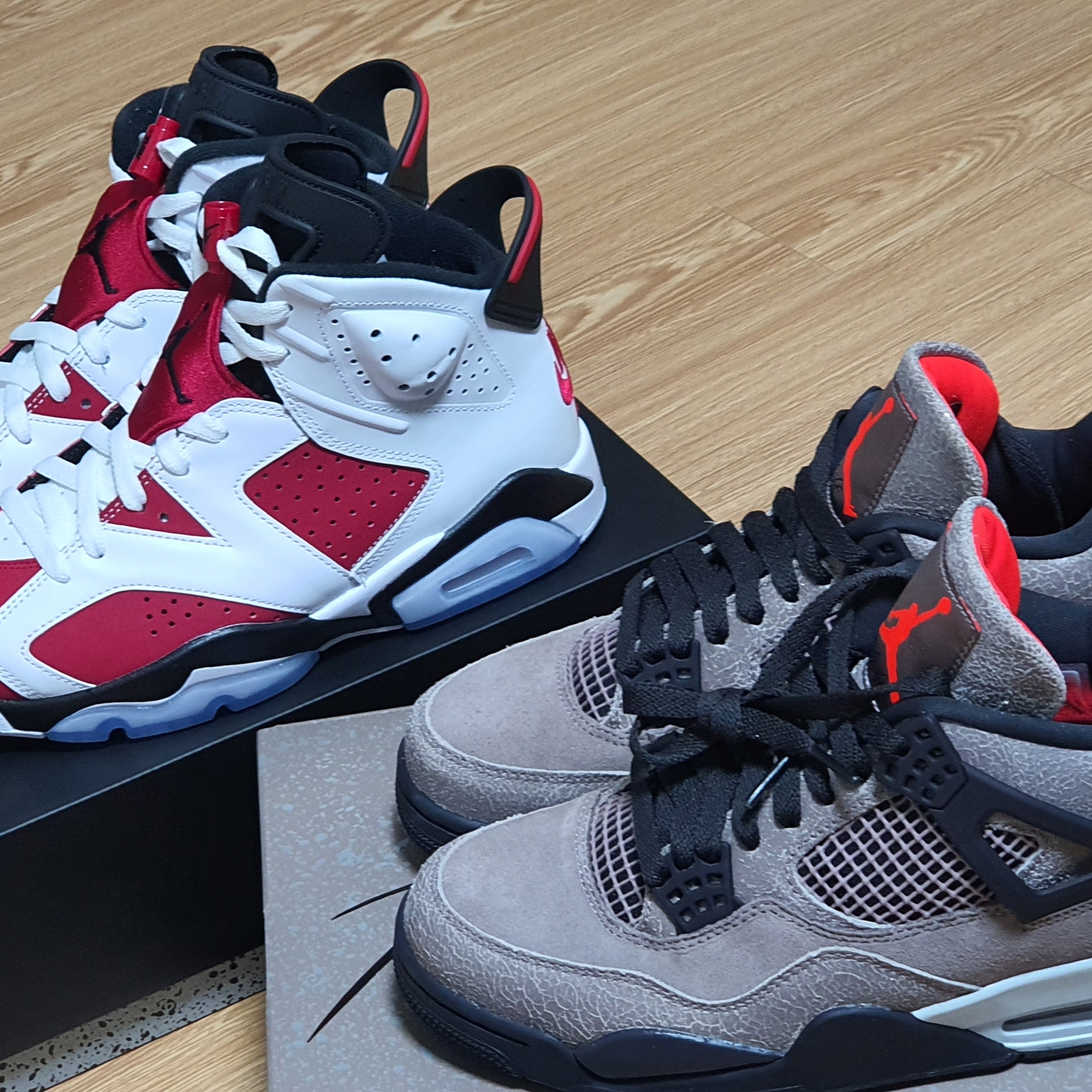Jordan 6 Retro Carmine 2021, Jordan 4 Retro Taupe Haze 착용 스타일 - 4