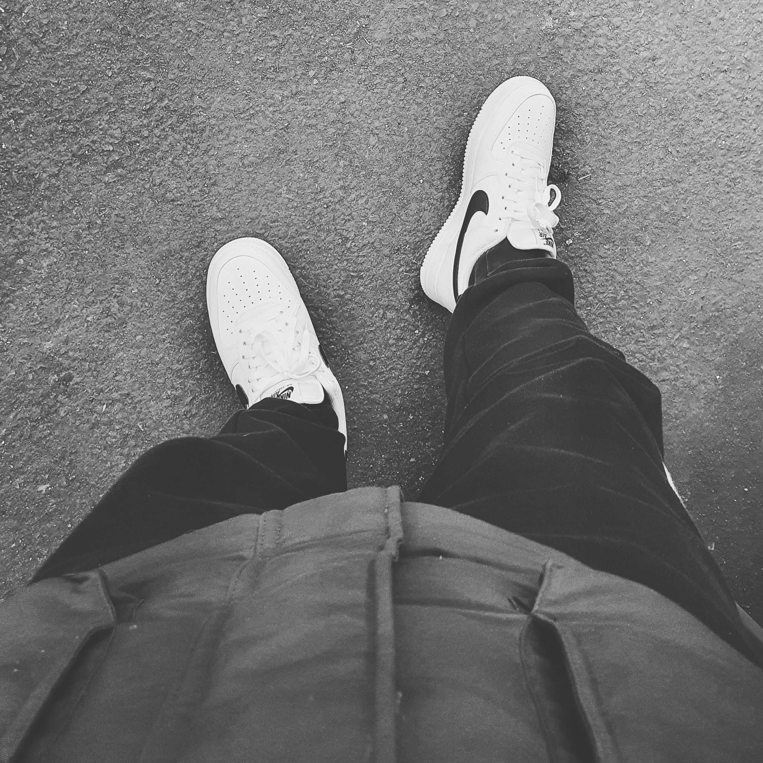 Nike Air Force 1 '07 White Black 착용 스타일