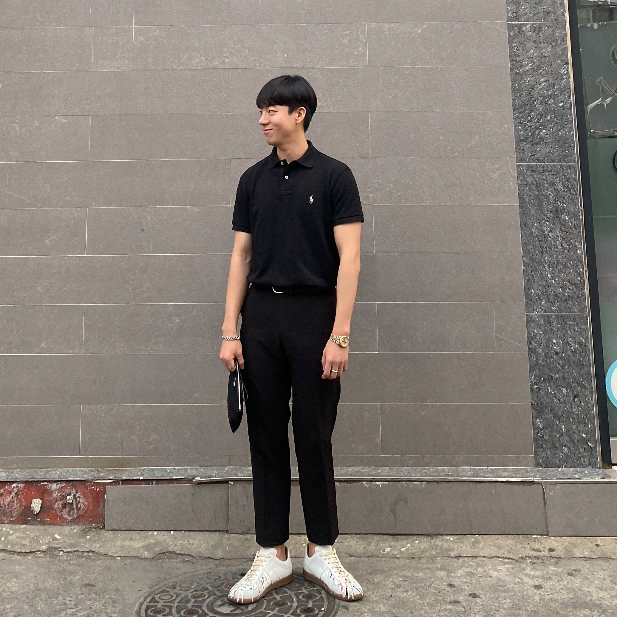 Maison Margiela Replica Paint Drop Sneakers 착용 스타일