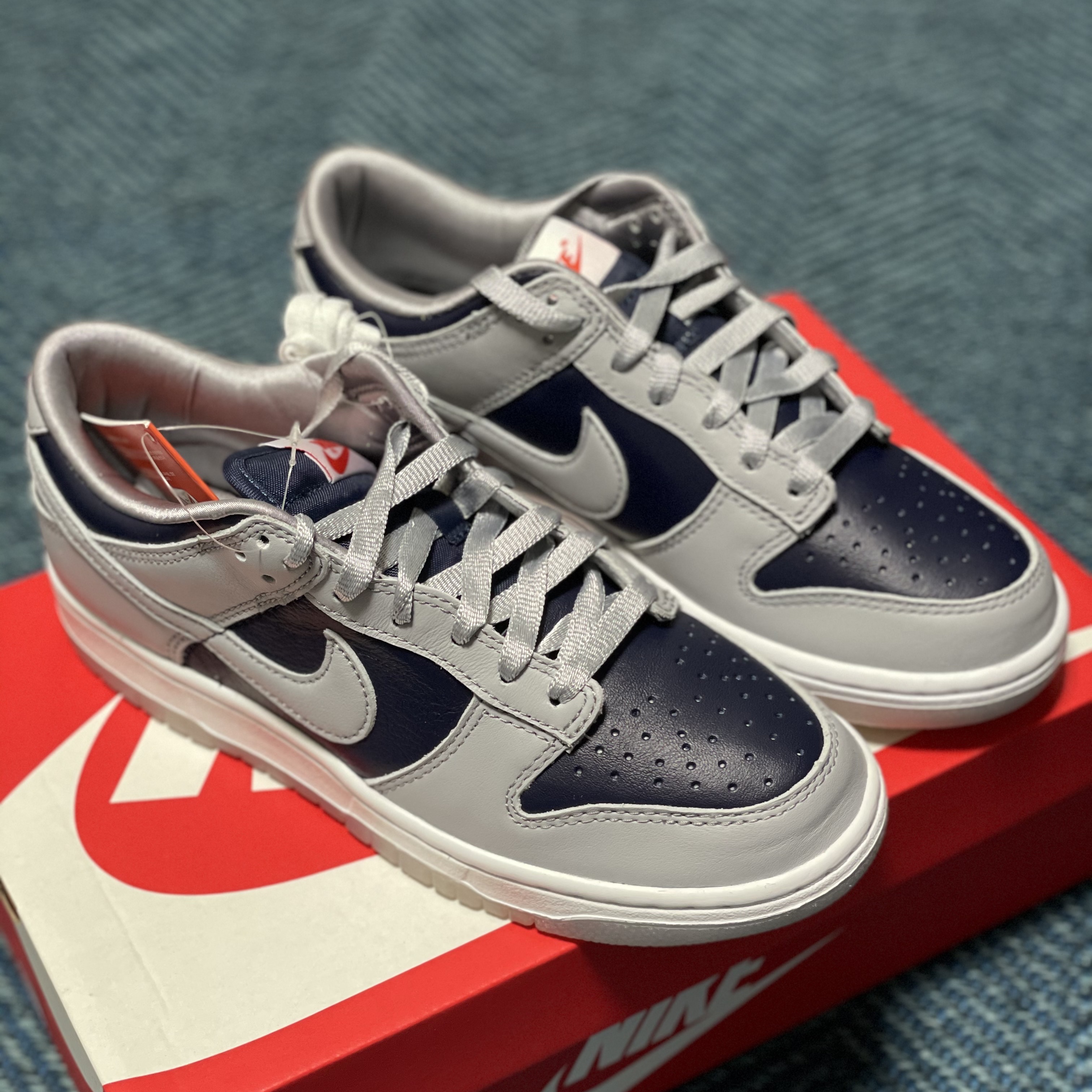 (W) Nike Dunk Low SP College Navy 착용 스타일 - 1