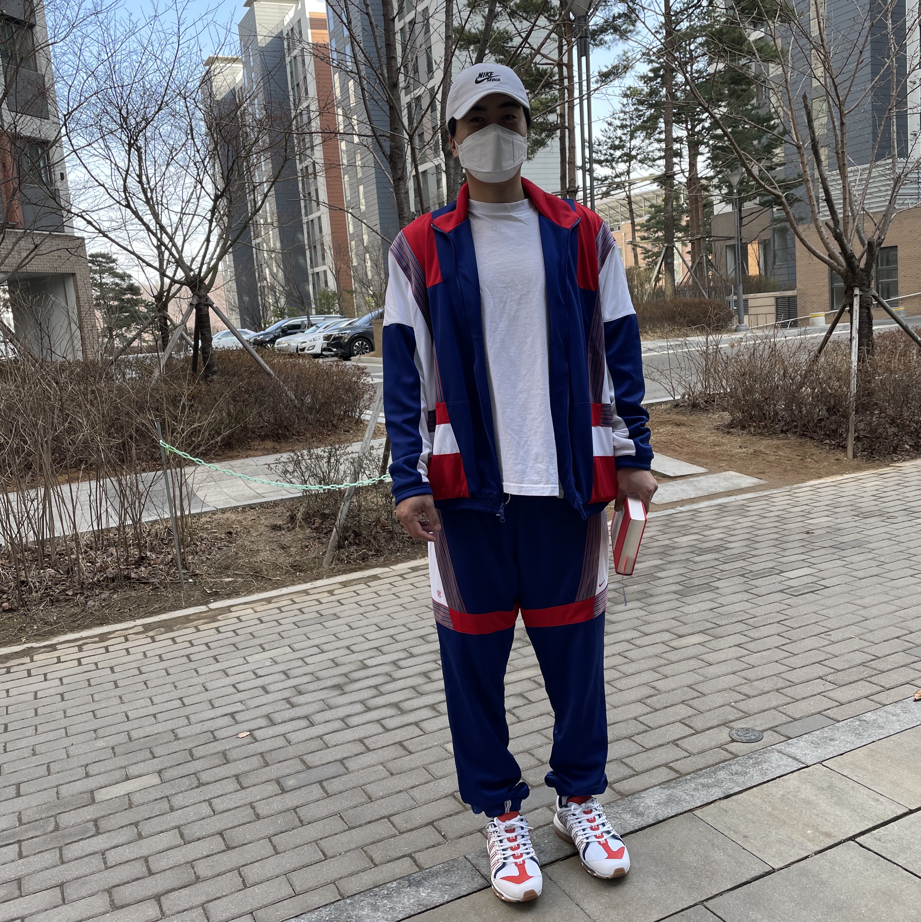 Nike x Clot Zoom Haven Royal Red 착용 스타일