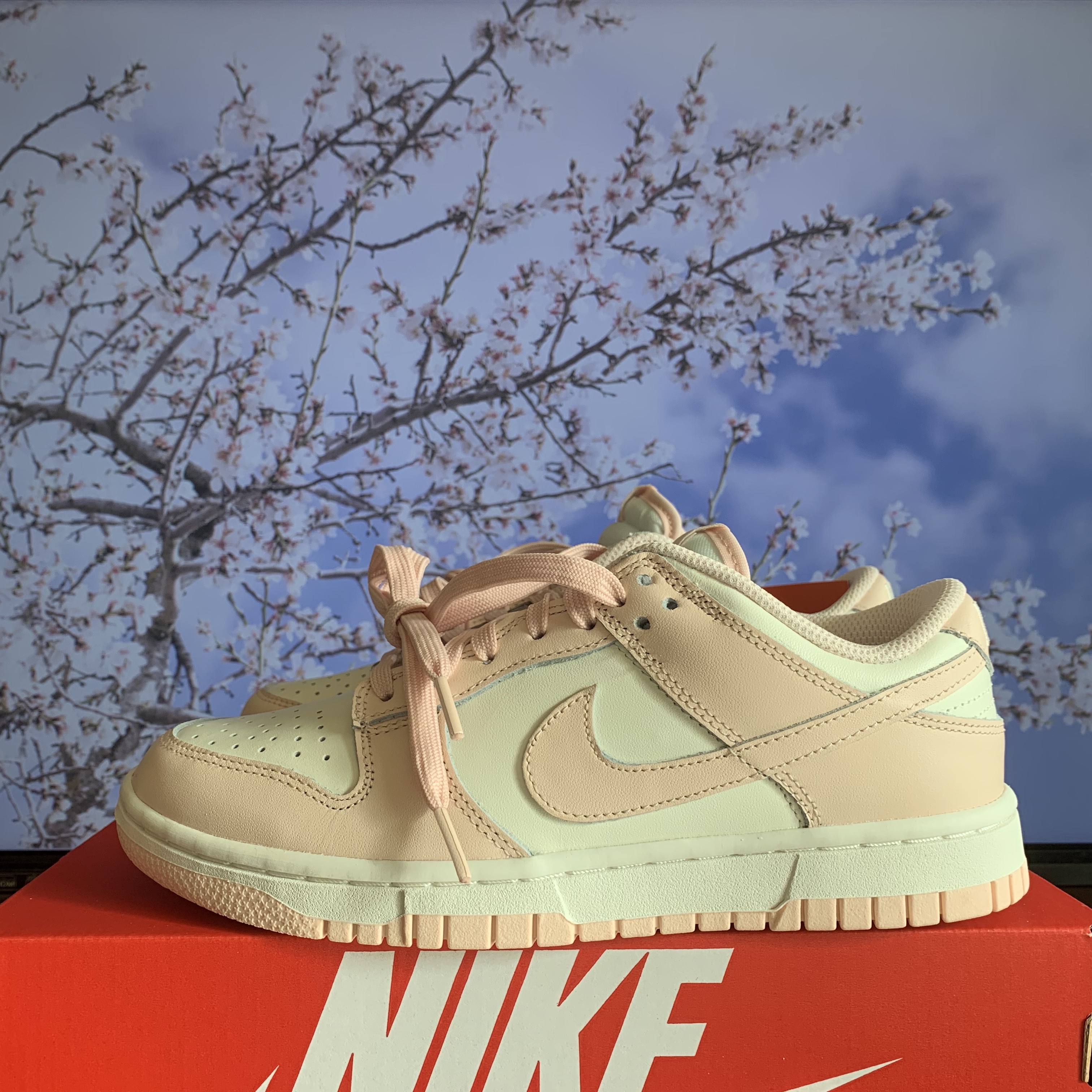 (W) Nike Dunk Low Orange Pearl 착용 스타일 - 3