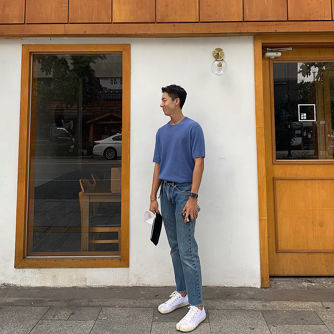Maison Margiela Tabi Leather Low-top White 착용 스타일