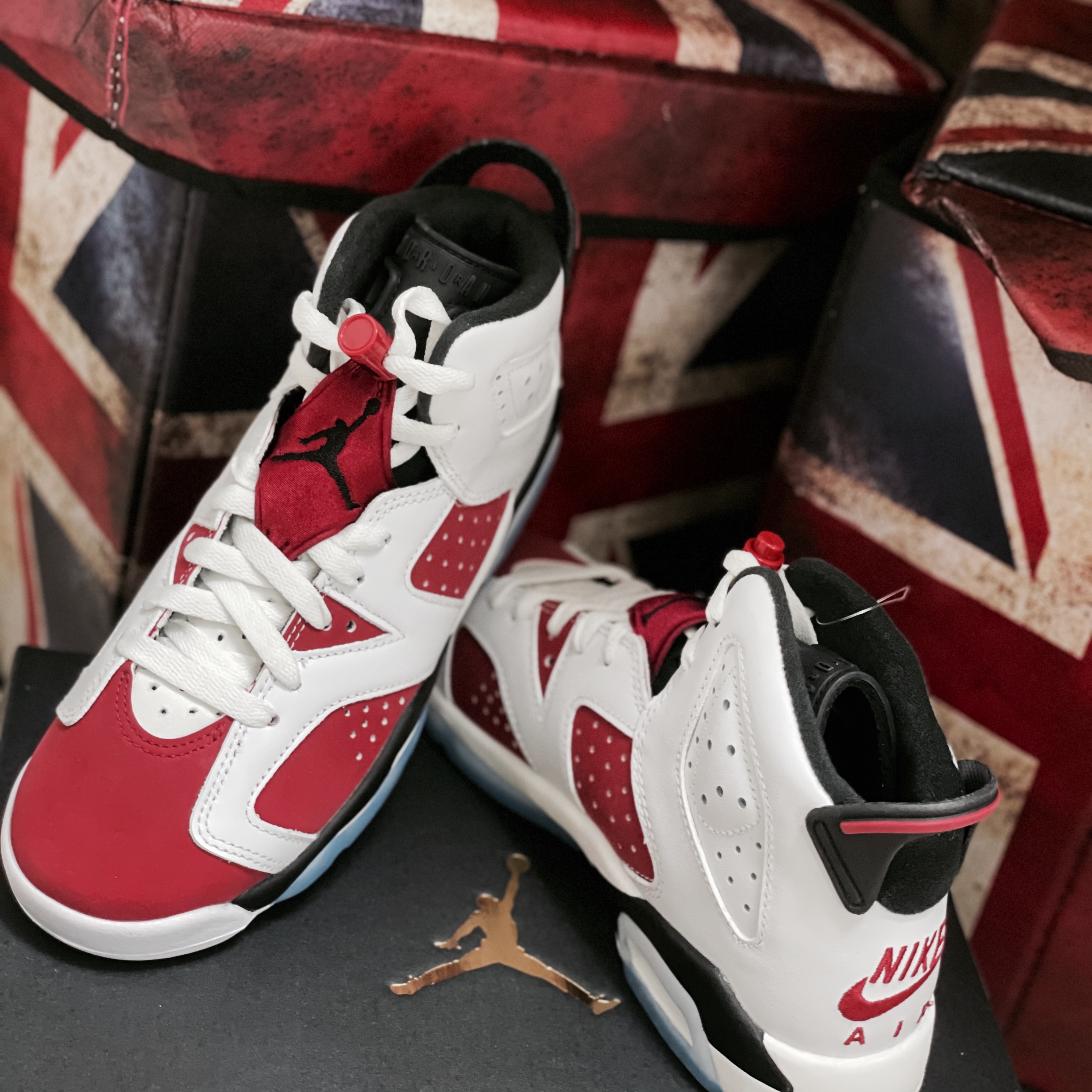 Jordan 6 Retro Carmine 2021, (GS) Jordan 6 Retro Carmine 2021 착용 스타일 - 1