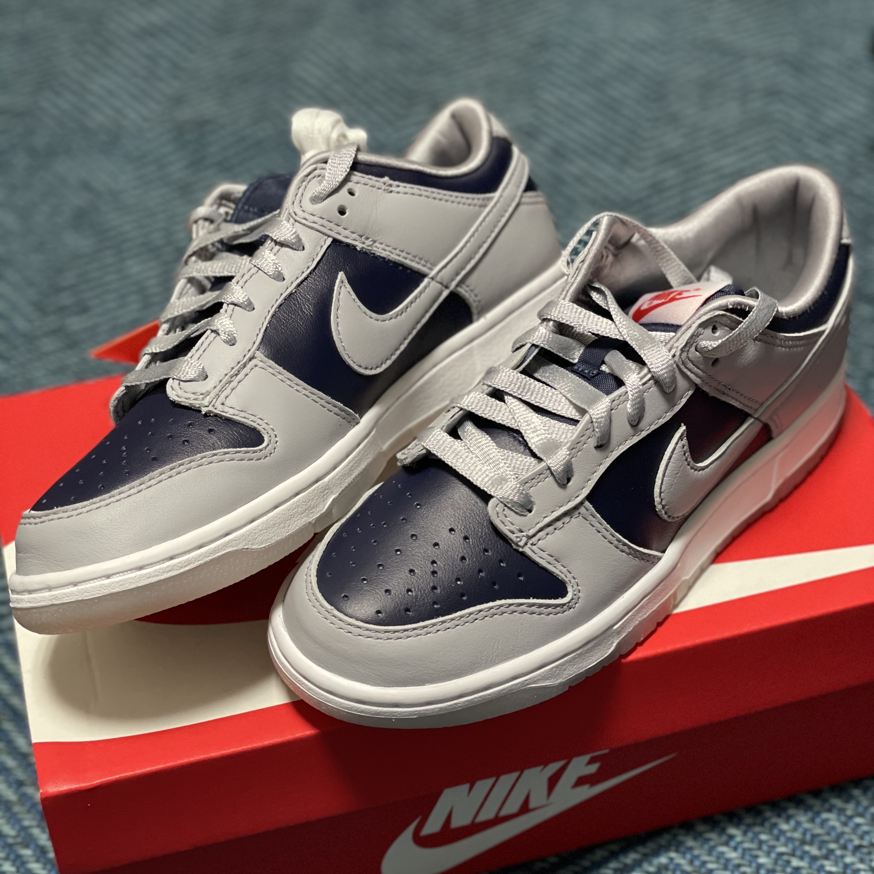 (W) Nike Dunk Low SP College Navy 착용 스타일 - 3