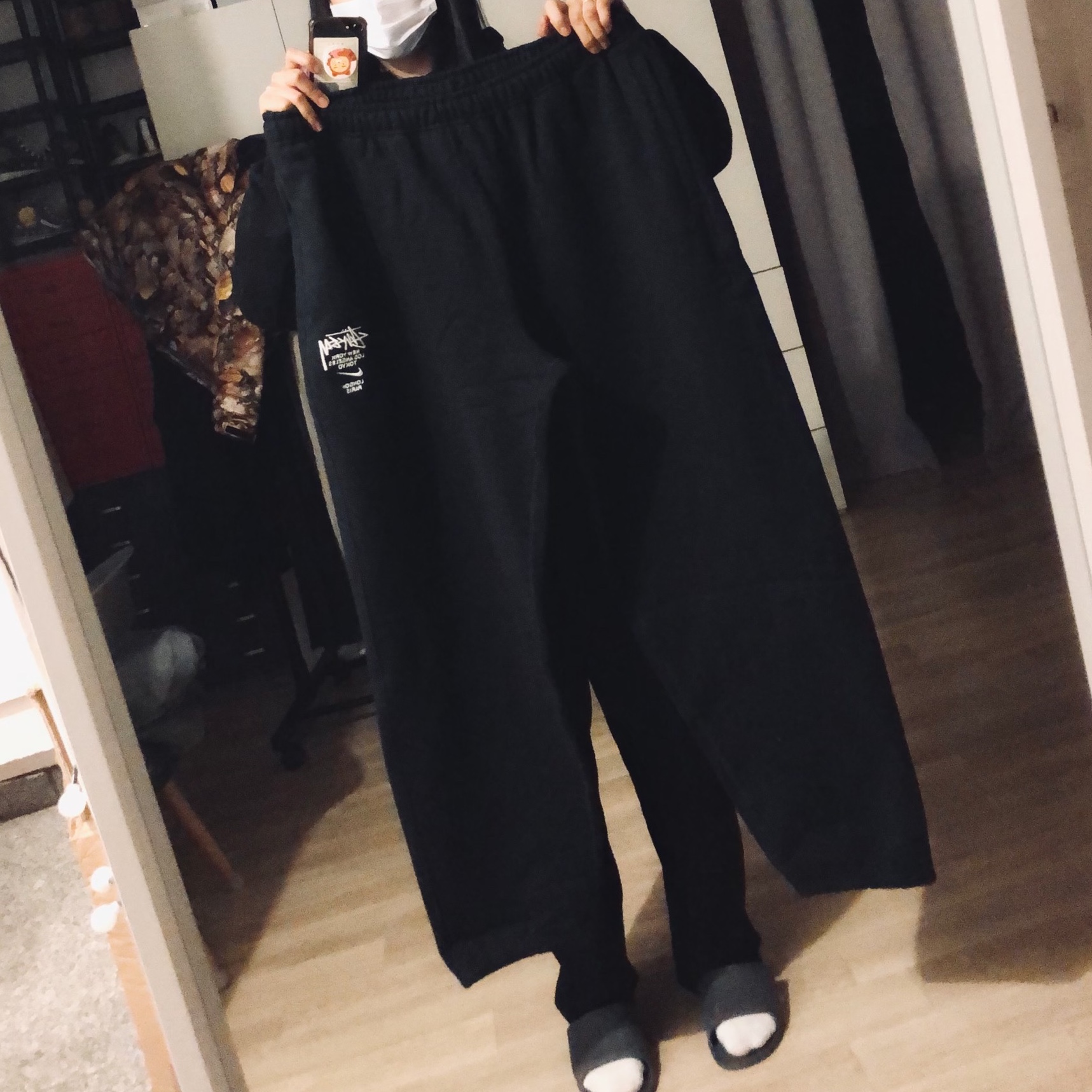 Nike x Stussy NRG ZR Fleece Pants Black - US/EU 착용 스타일