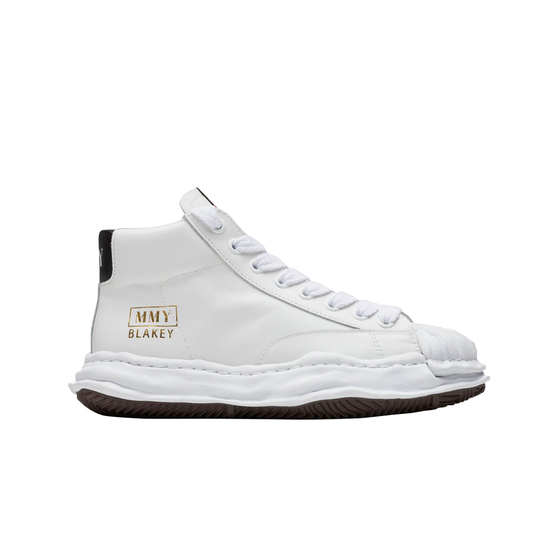 메종 미하라 야스히로 블레이키 OG 솔 레더 하이탑 스니커즈 화이트(Maison Mihara Yasuhiro Blakey OG Sole Leather High-top Sneakers White) - 1
