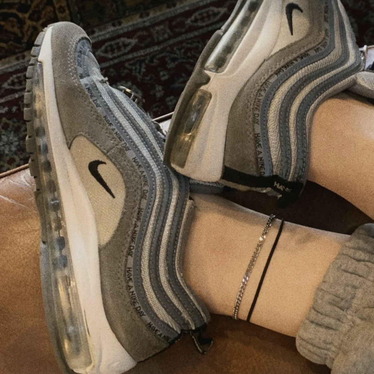 (GS) Nike Air Max 97 Have a Nike Day Dark Grey 착용 스타일