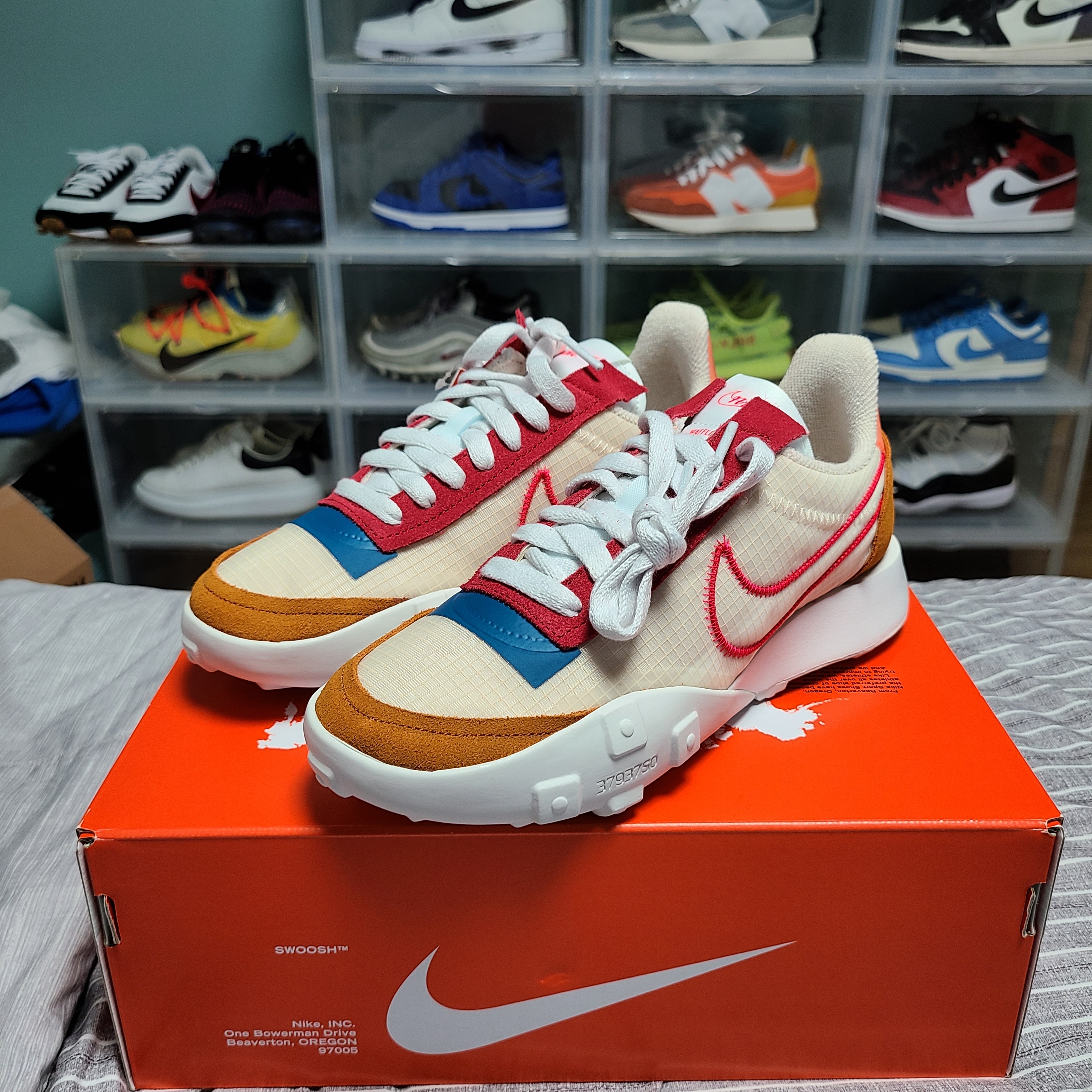 (W) Nike Waffle Racer 2X Pearl White 착용 스타일 - 2