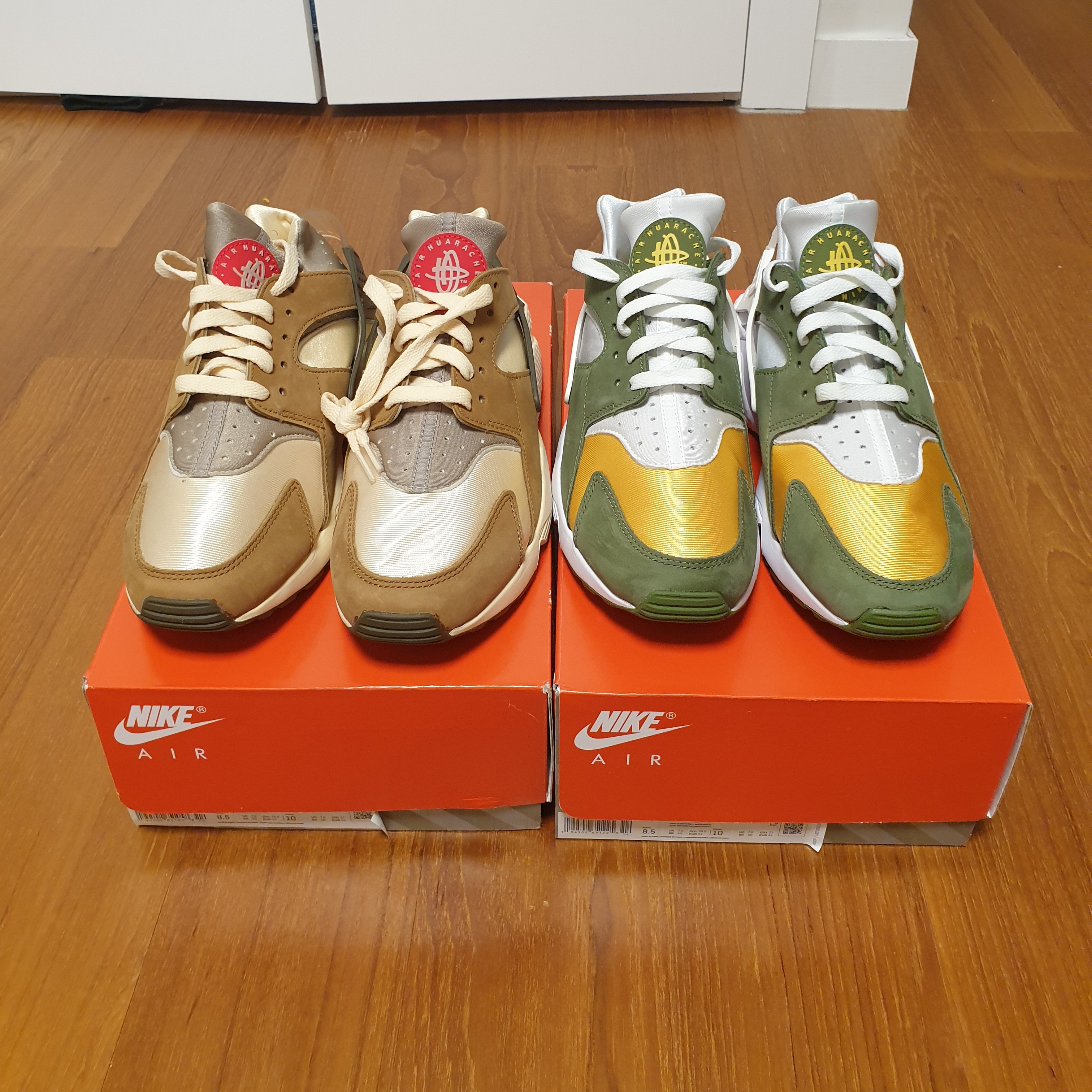 Nike x Stussy Air Huarache LE Desert Oak 착용 스타일 - 4