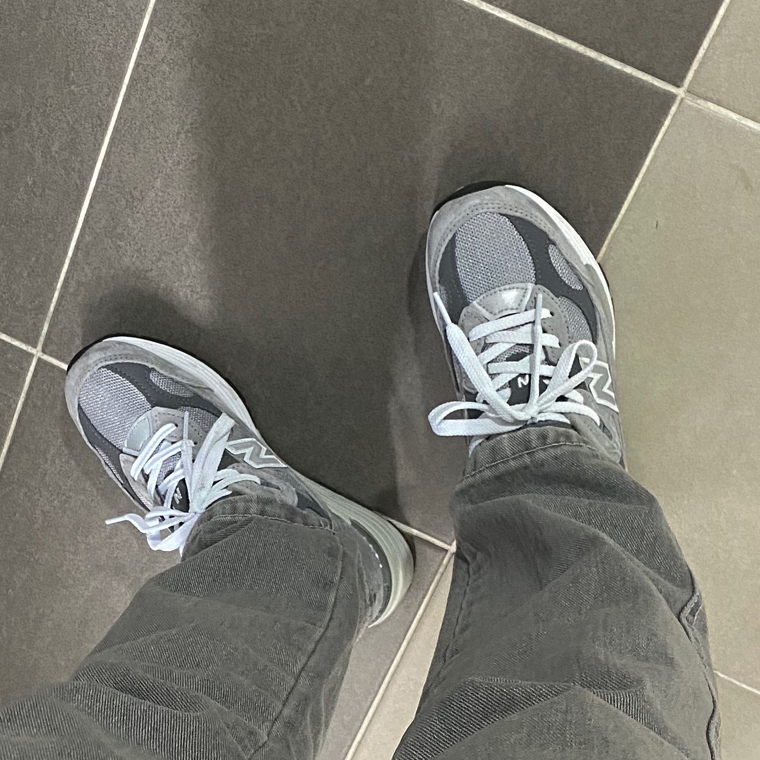 New Balance 992 Made in USA Grey - D Standard 착용 스타일