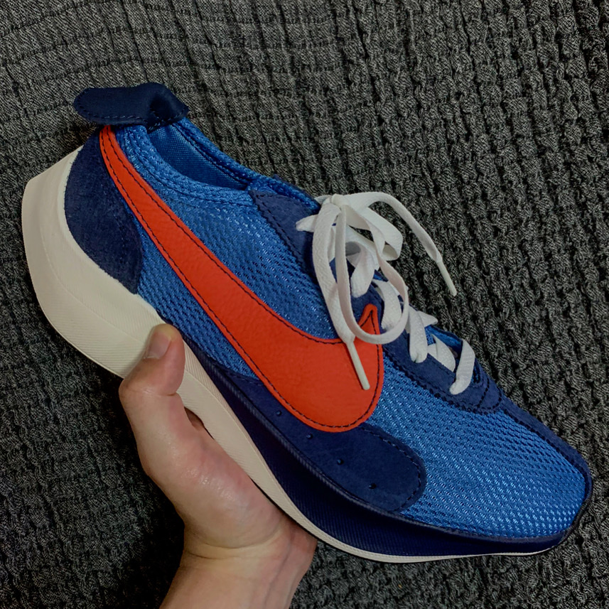 Nike Moon Racer Mountain Blue Team Orange 착용 스타일 - 1