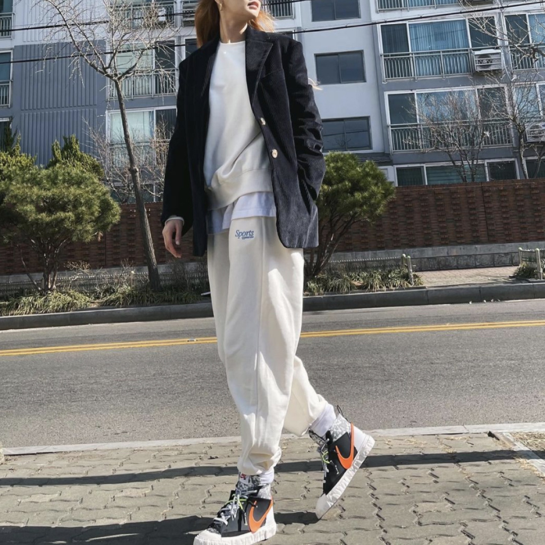 Nike x Readymade Blazer Mid Black 착용 스타일 - 3