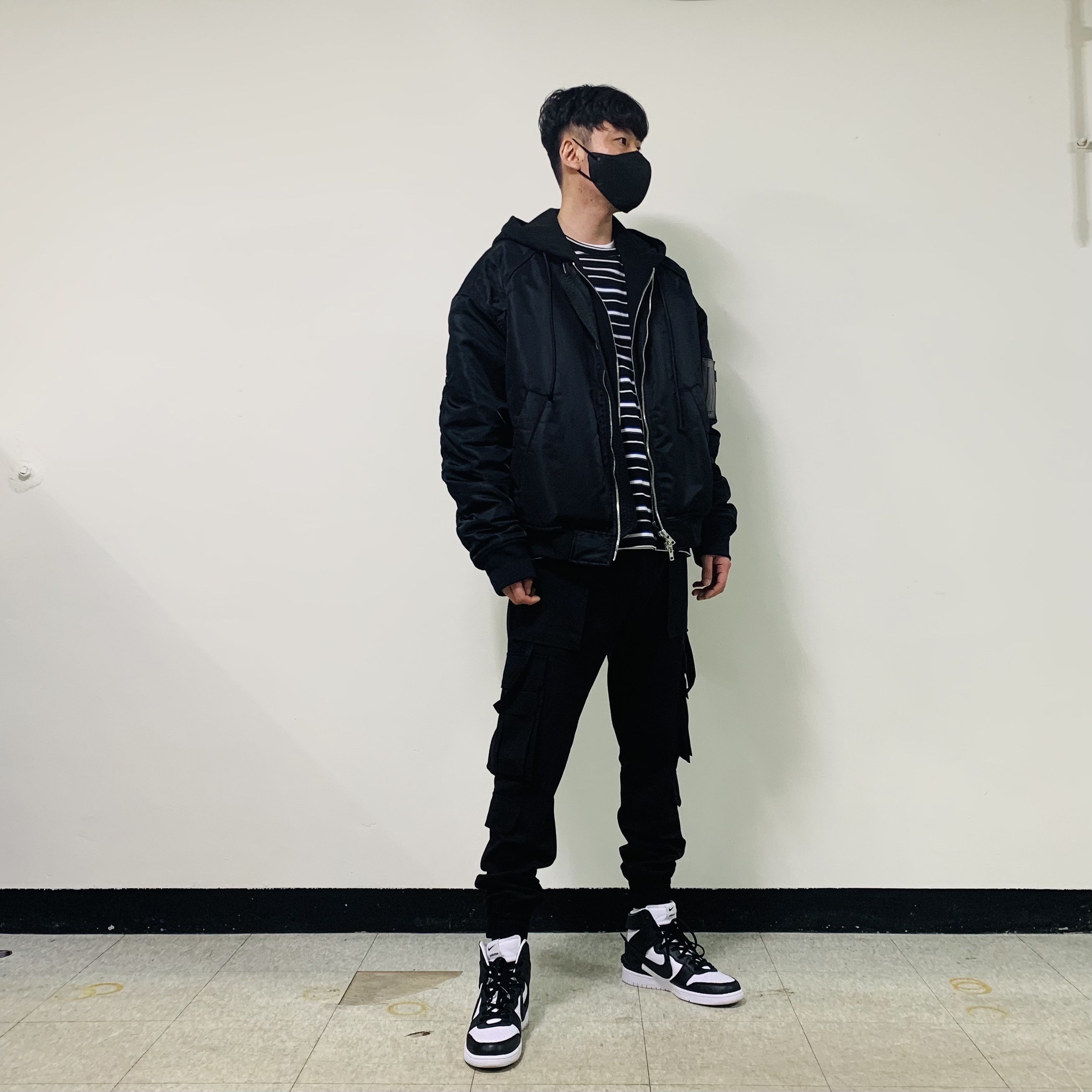 Nike x Ambush Dunk High Black 착용 스타일