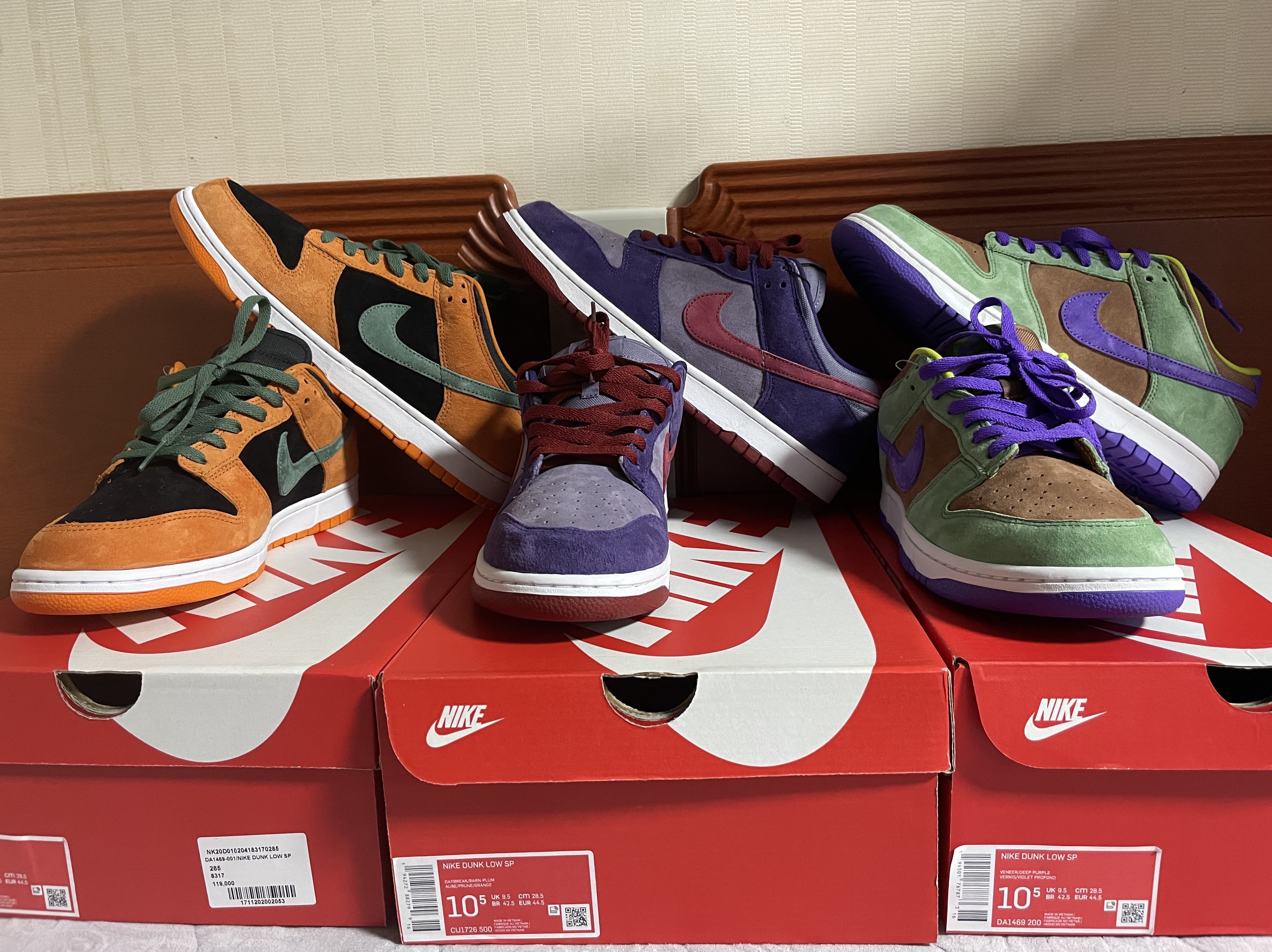 Nike Dunk Low SP Veneer, Nike Dunk Low SP Plum 2020 착용 스타일