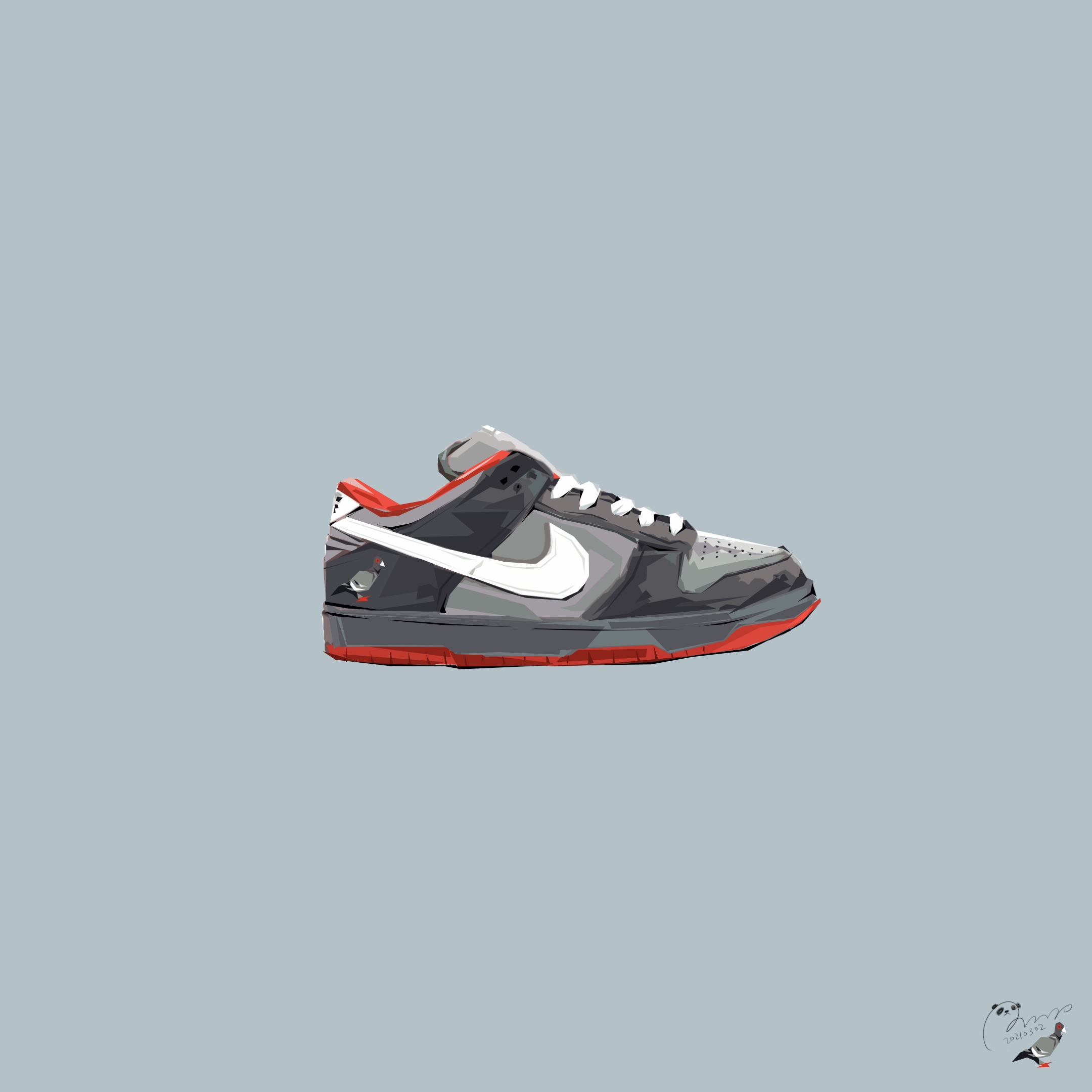 Nike x Staple Dunk SB Low NYC Pigeon 착용 스타일