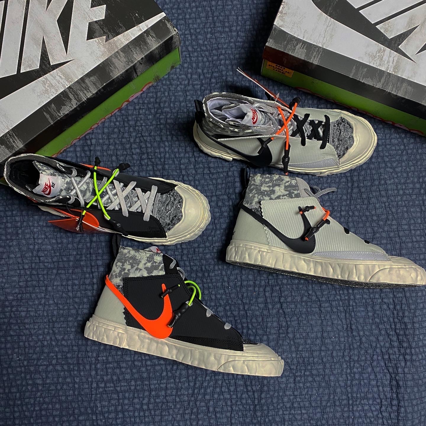 Nike x Readymade Blazer Mid Black, Nike x Readymade Blazer Mid White 착용 스타일 - 2