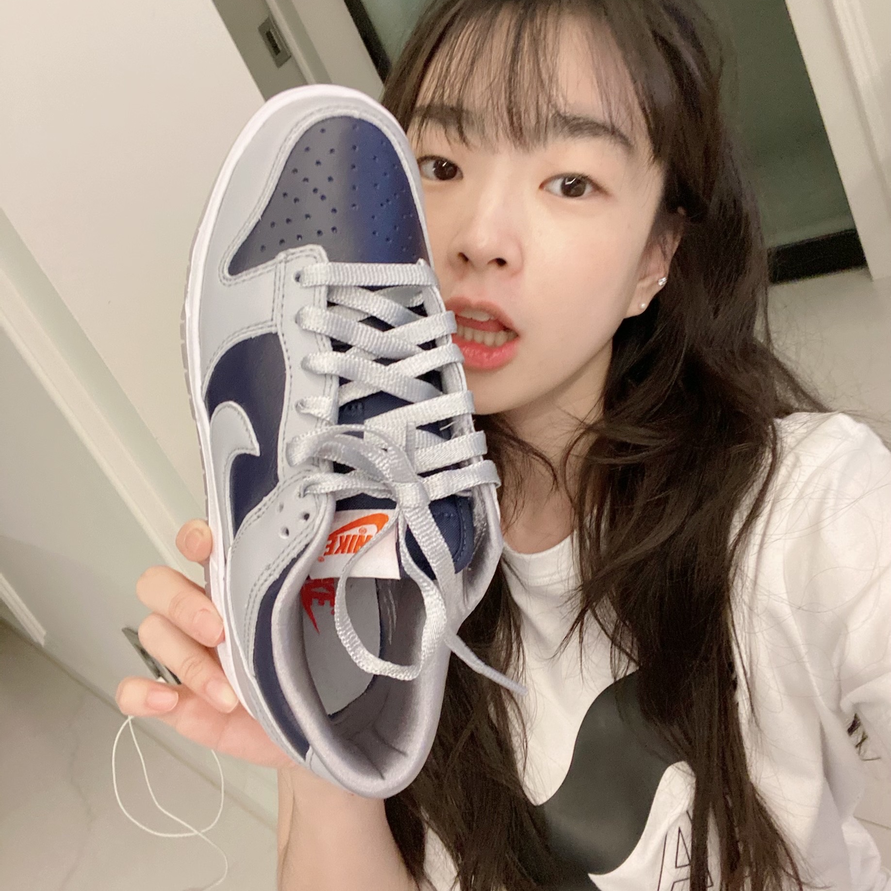 (W) Nike Dunk Low SP College Navy 착용 스타일