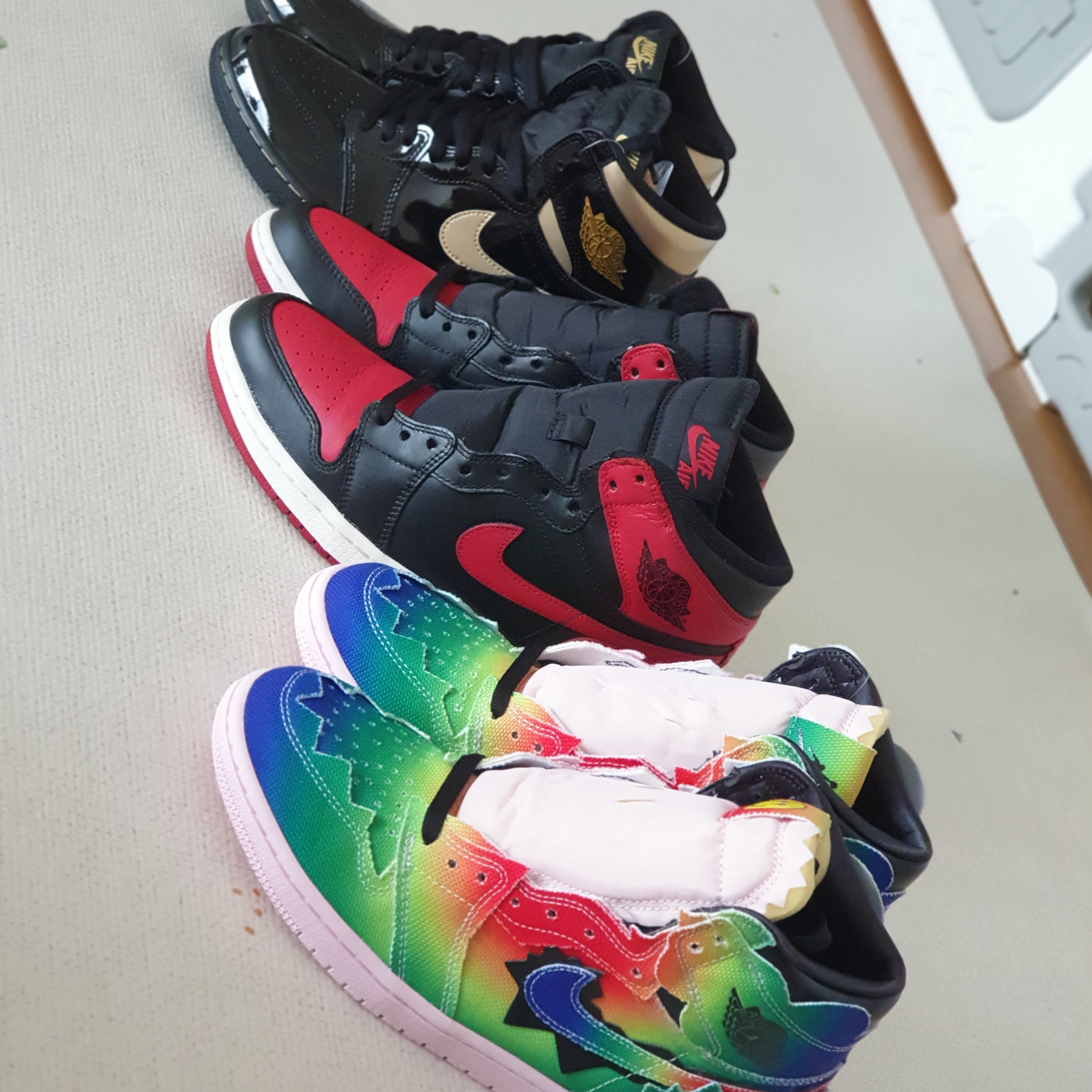 Jordan 1 Retro High OG Bred 2013, Jordan 1 x J Balvin Retro High OG 착용 스타일
