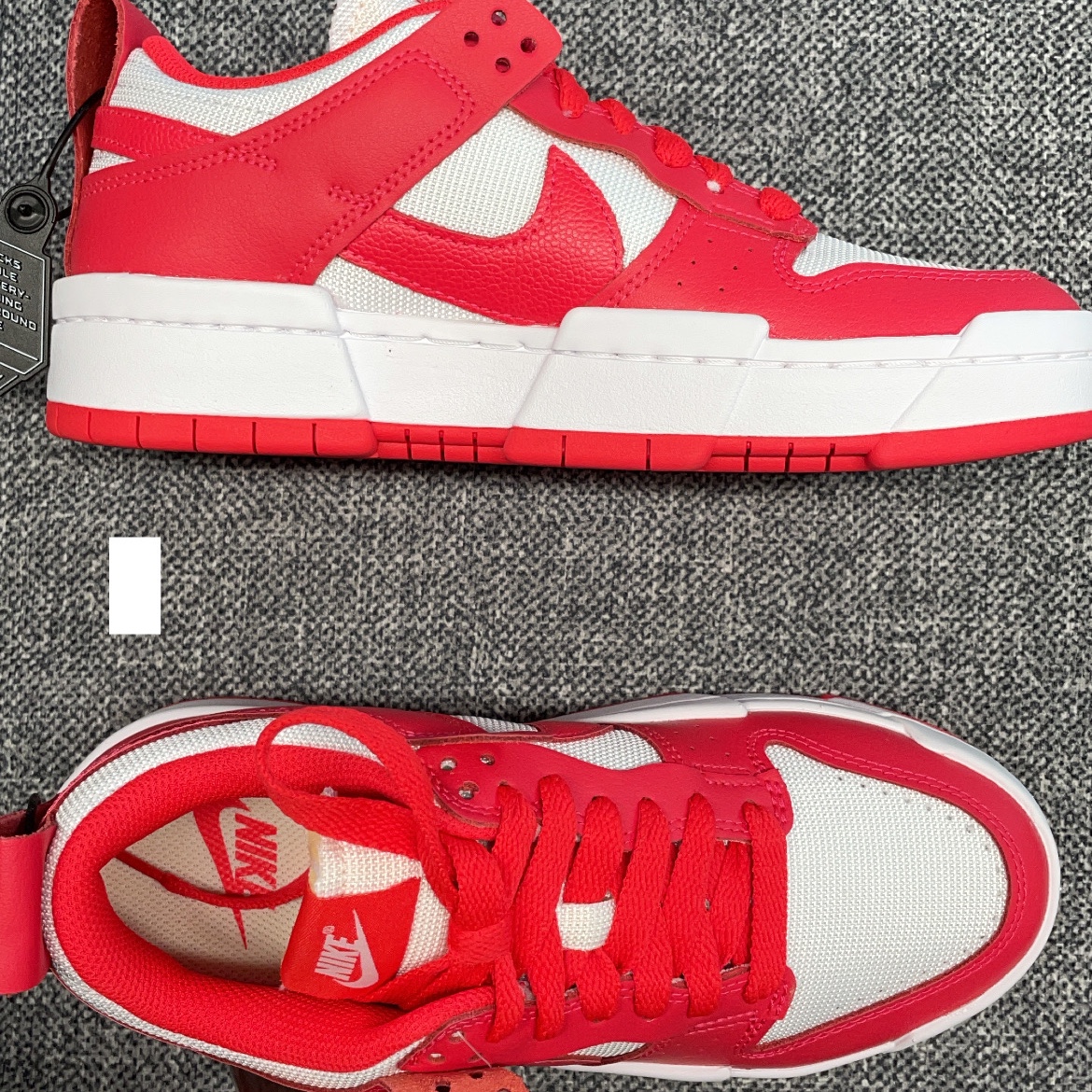 (W) Nike Dunk Low Disrupt Siren Red 착용 스타일 - 1
