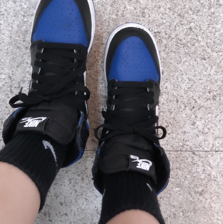 (GS) Jordan 1 Retro High OG Royal Toe 착용 스타일
