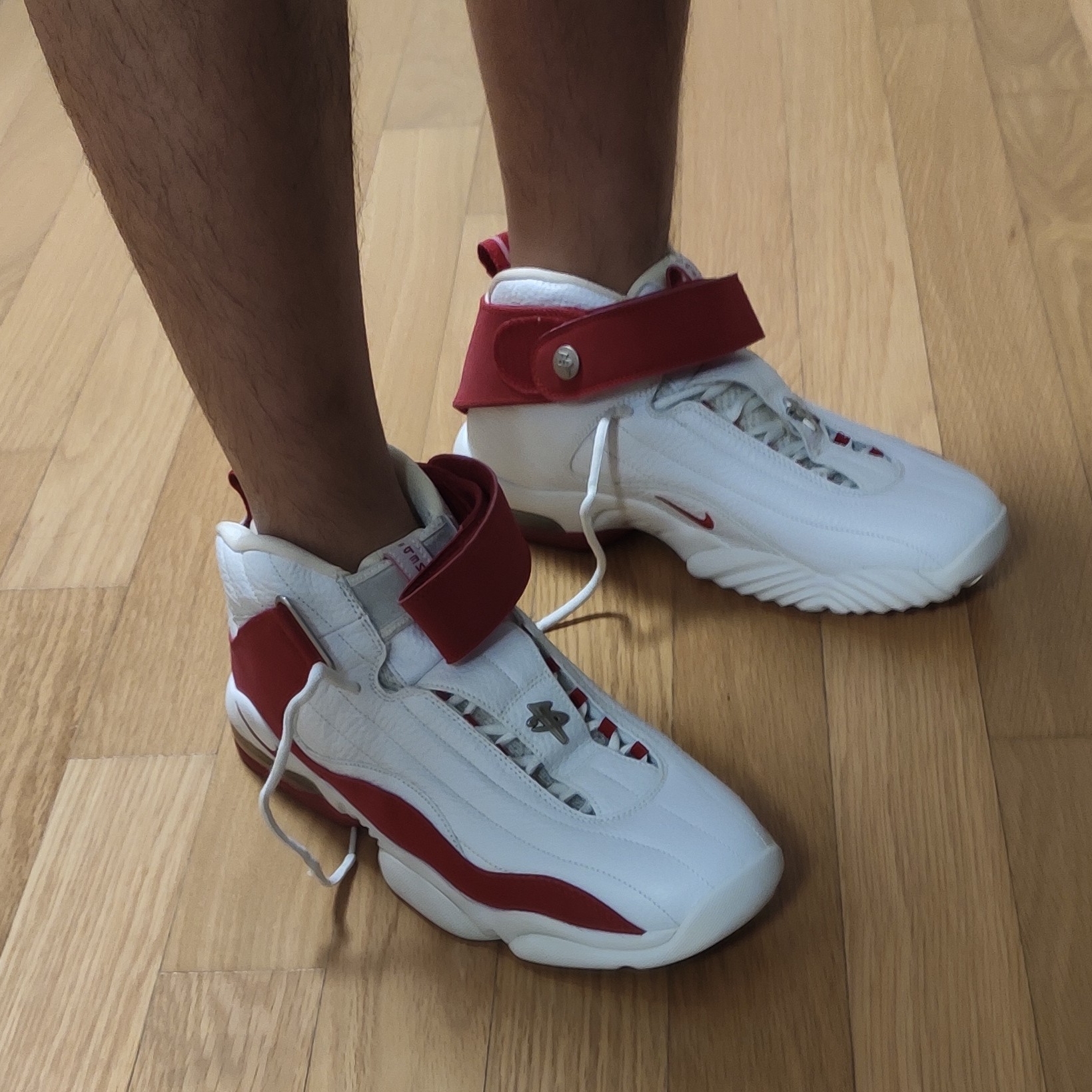 Nike Air Penny IV White Red 착용 스타일 - 2