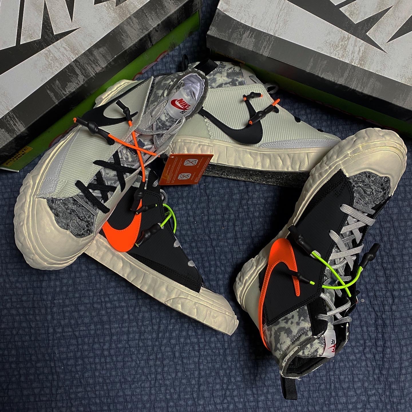 Nike x Readymade Blazer Mid Black, Nike x Readymade Blazer Mid White 착용 스타일 - 1