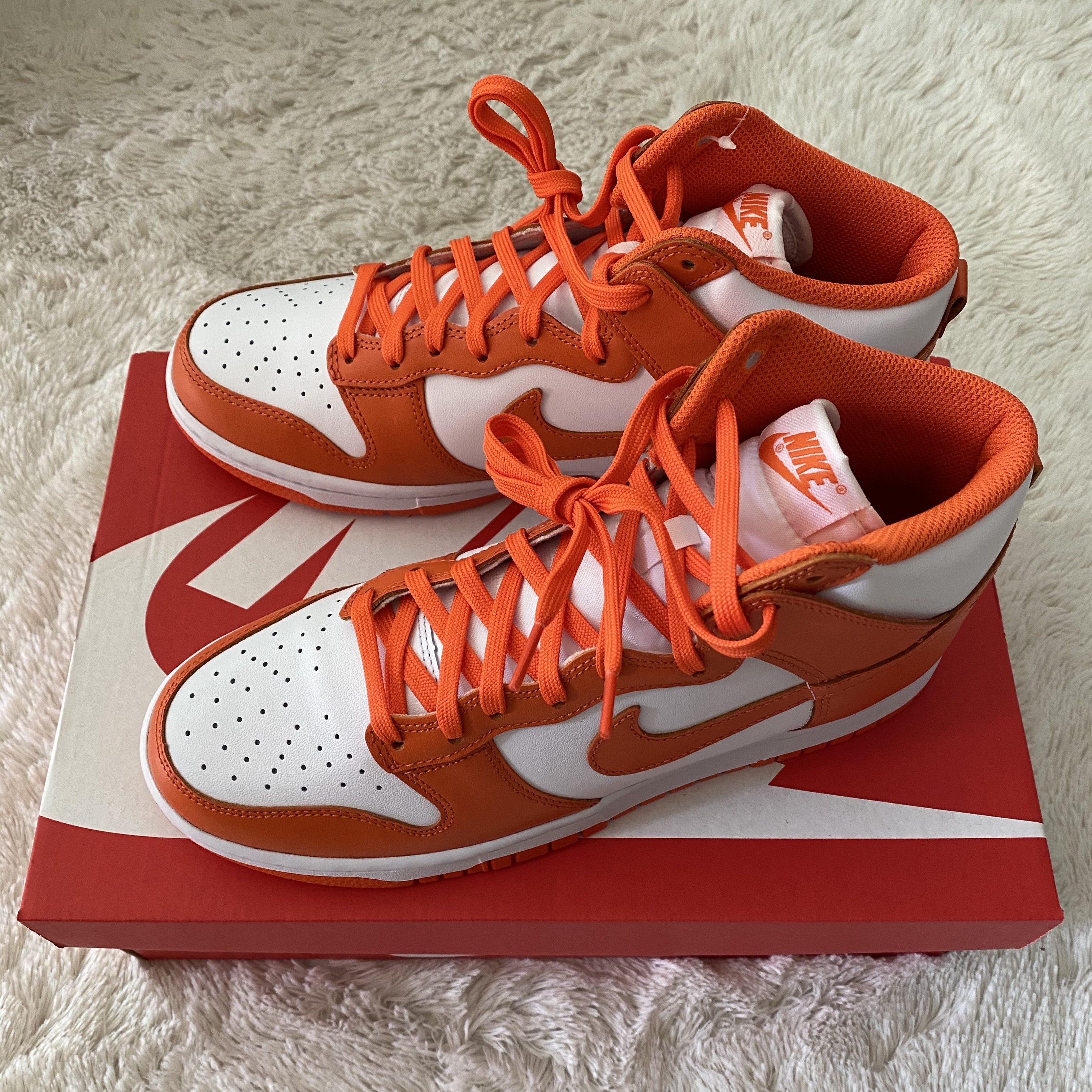 Nike Dunk High Retro Orange Blaze 착용 스타일 - 3