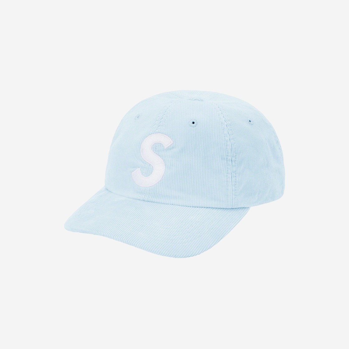 Supreme Fine Wale Corduroy S Logo 6-Panel Light Blue - 21SS 상세 이미지 1