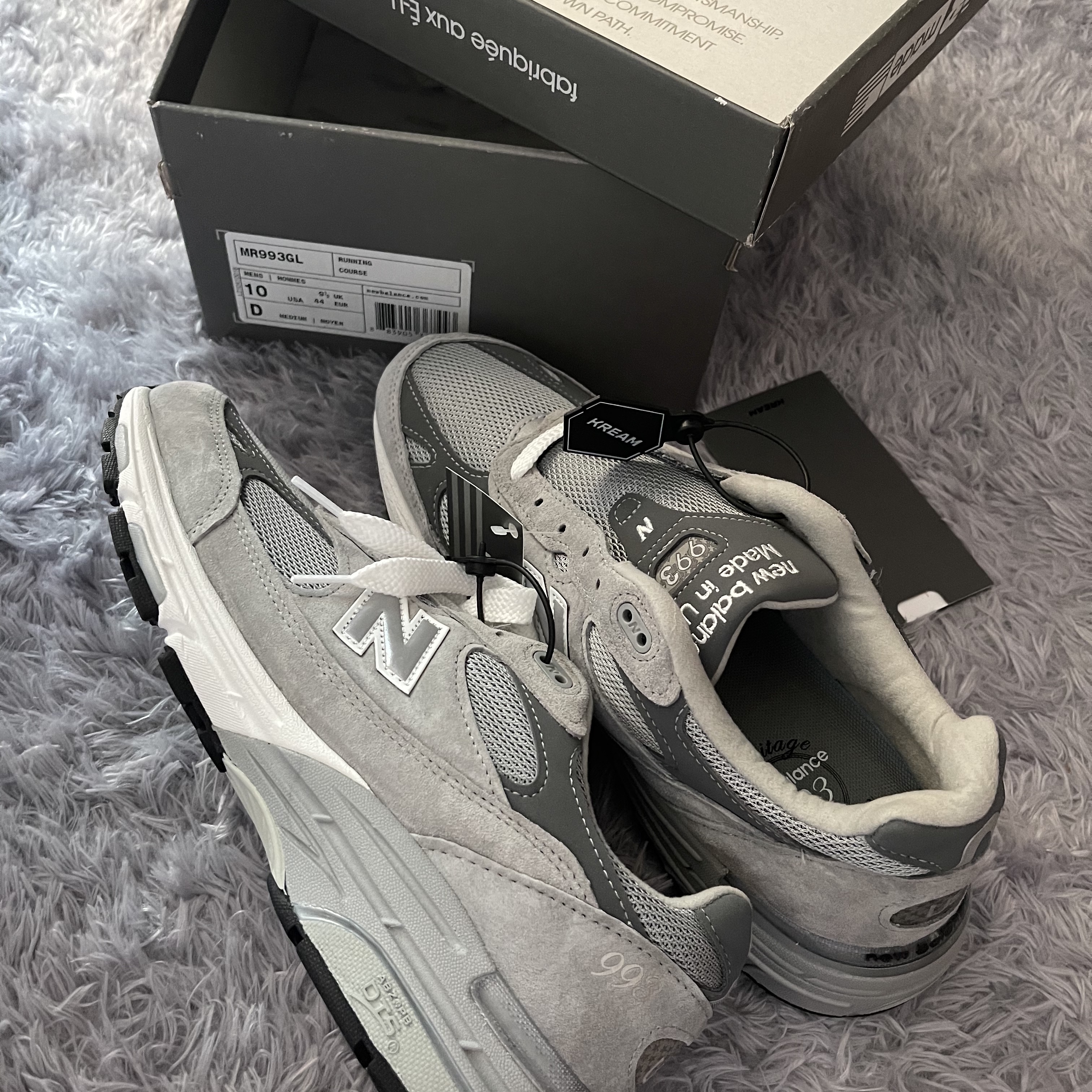 New Balance 993 Made in USA Grey - D Standard 착용 스타일
