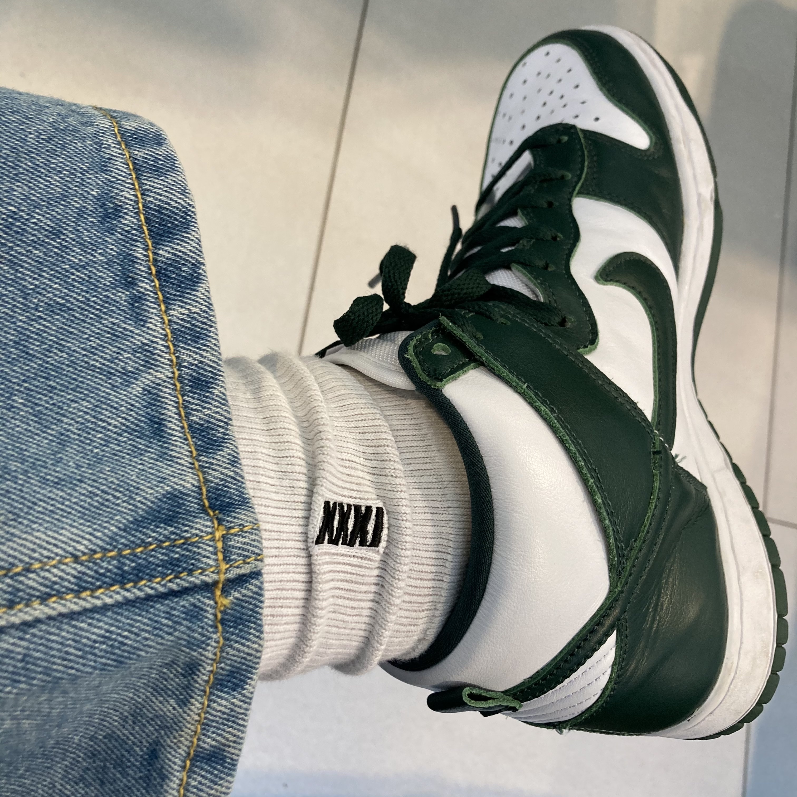 Nike Dunk High SP Spartan Green 착용 스타일 - 1