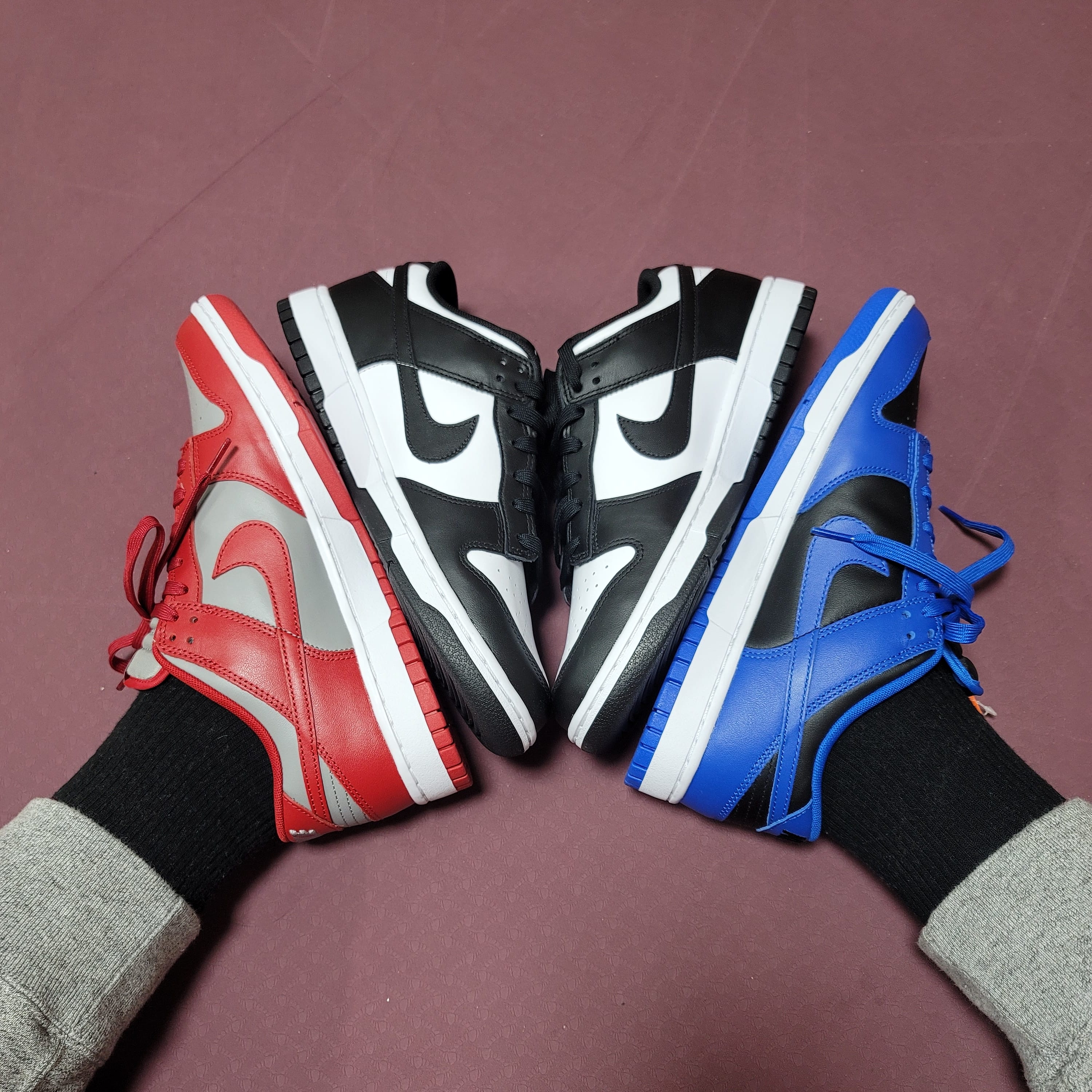 Nike Dunk Low Retro Black, Nike Dunk Low Retro Medium Grey 착용 스타일