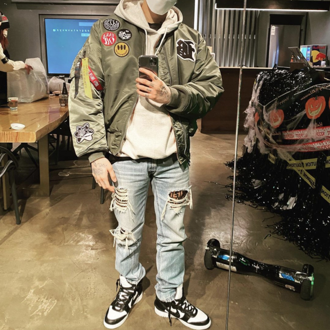 Nike x Ambush Dunk High Black 착용 스타일 - 2